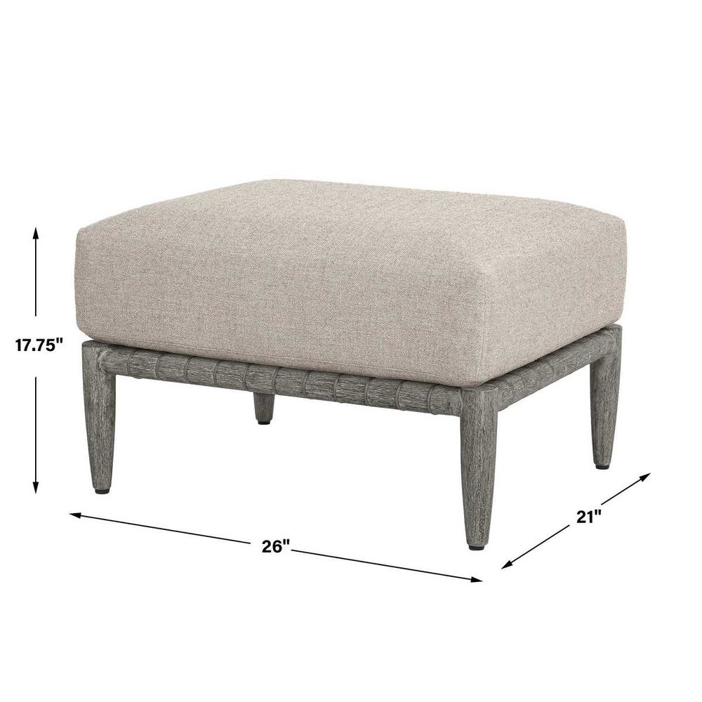 Uttermost Borneo Outdoor Dove Ottoman