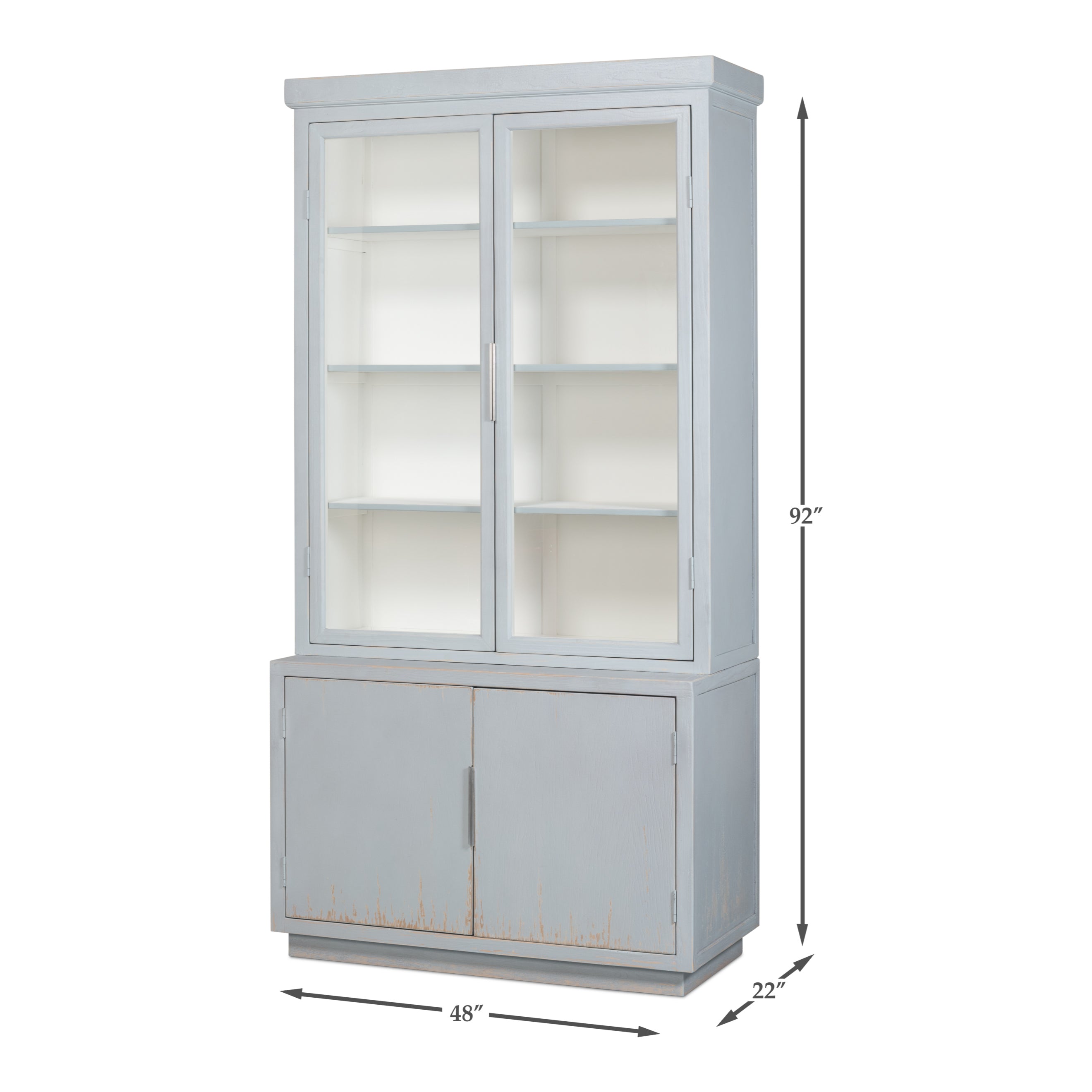 Maldives 2-Door Bookcase - Blue