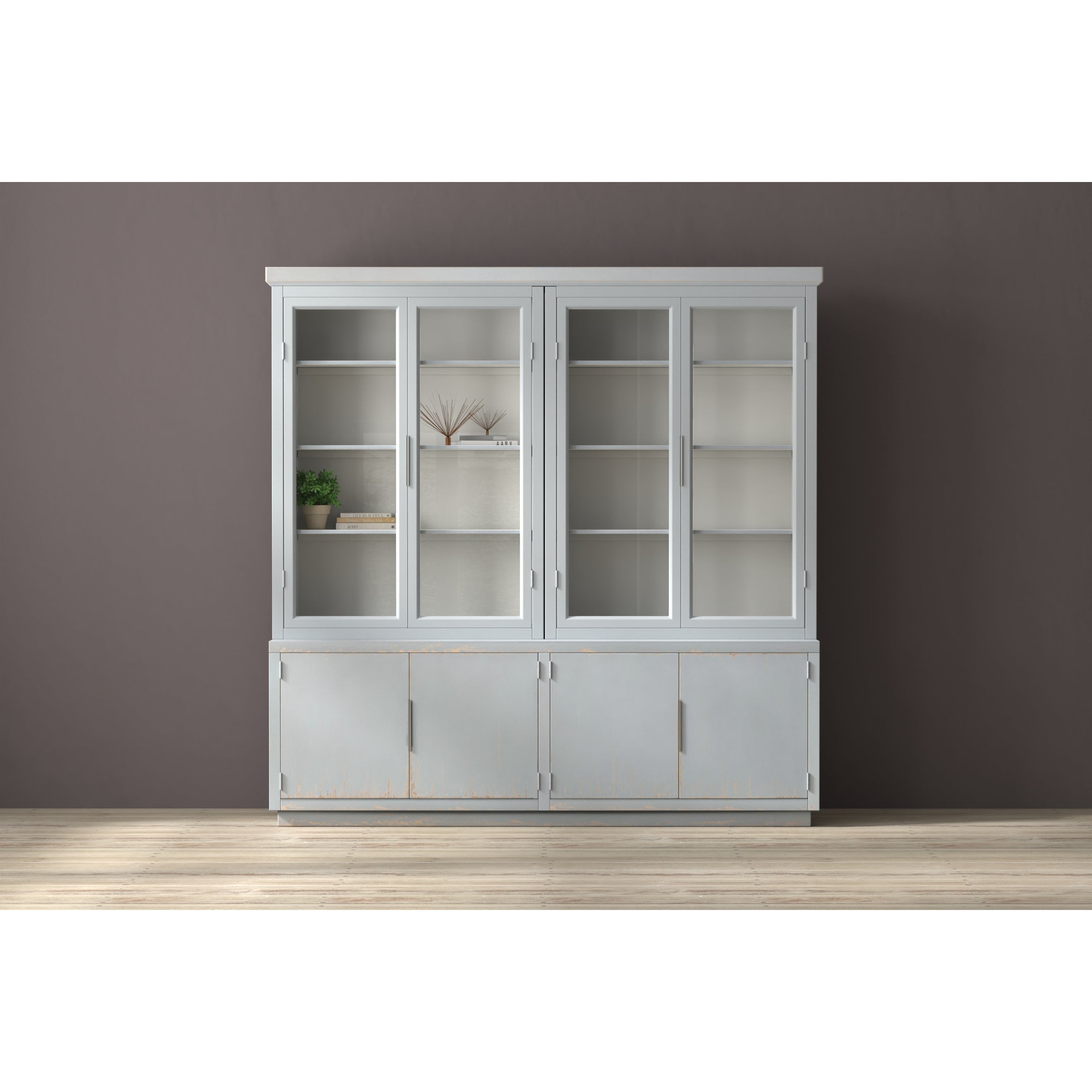 Maldives 4-Door Bookcase - Blue
