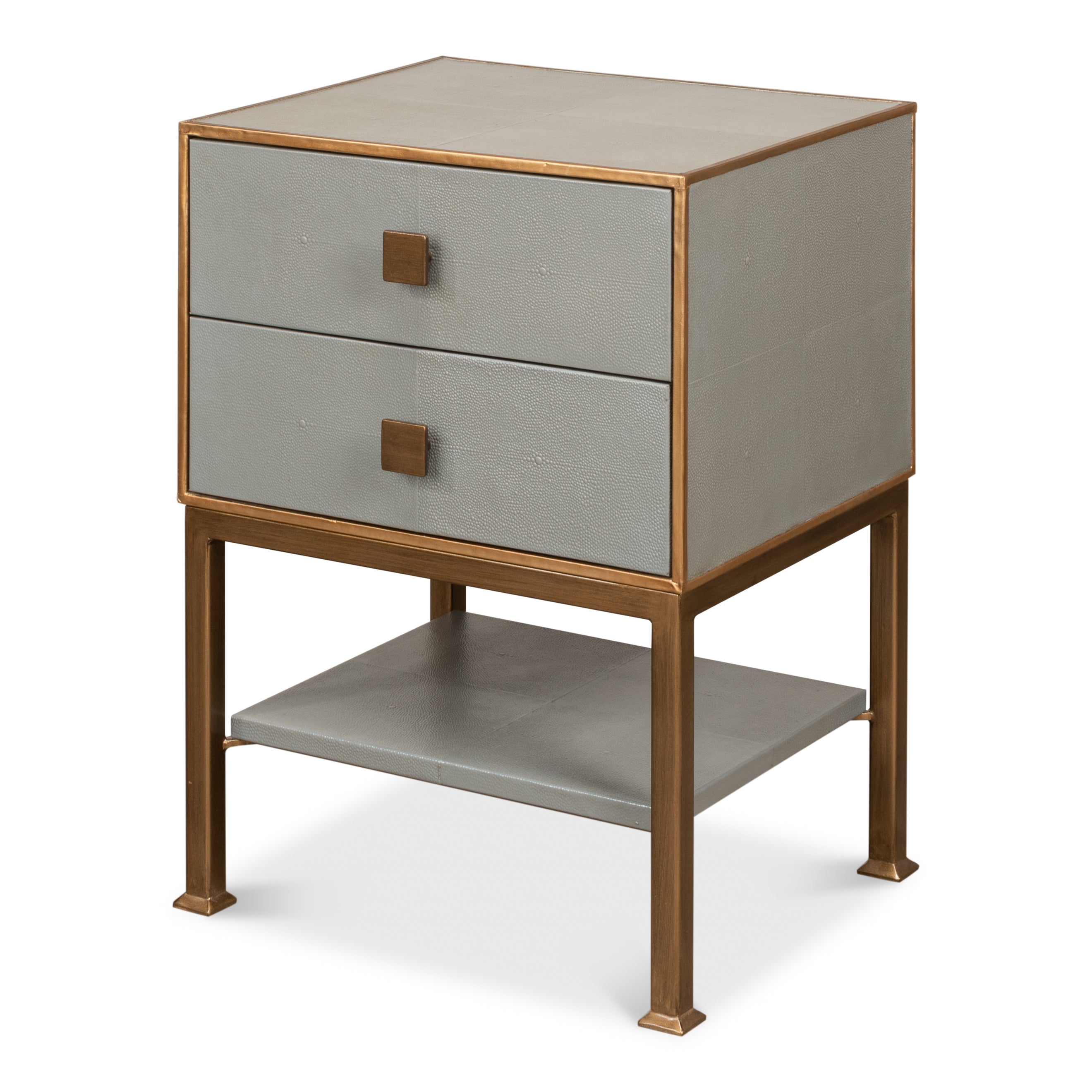 Gillian 2-Drawer Nightstand - Storm Grey