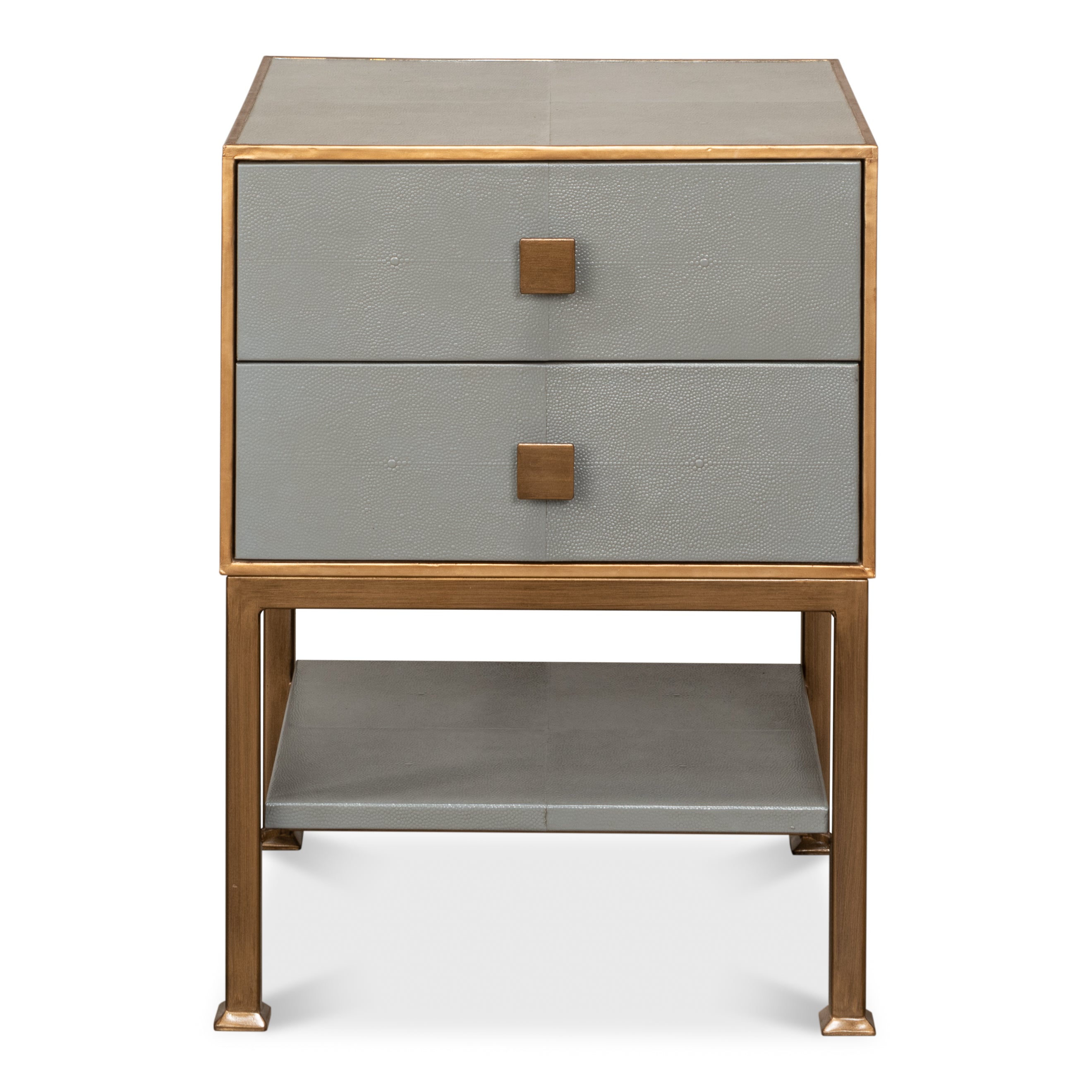 Gillian 2-Drawer Nightstand - Storm Grey