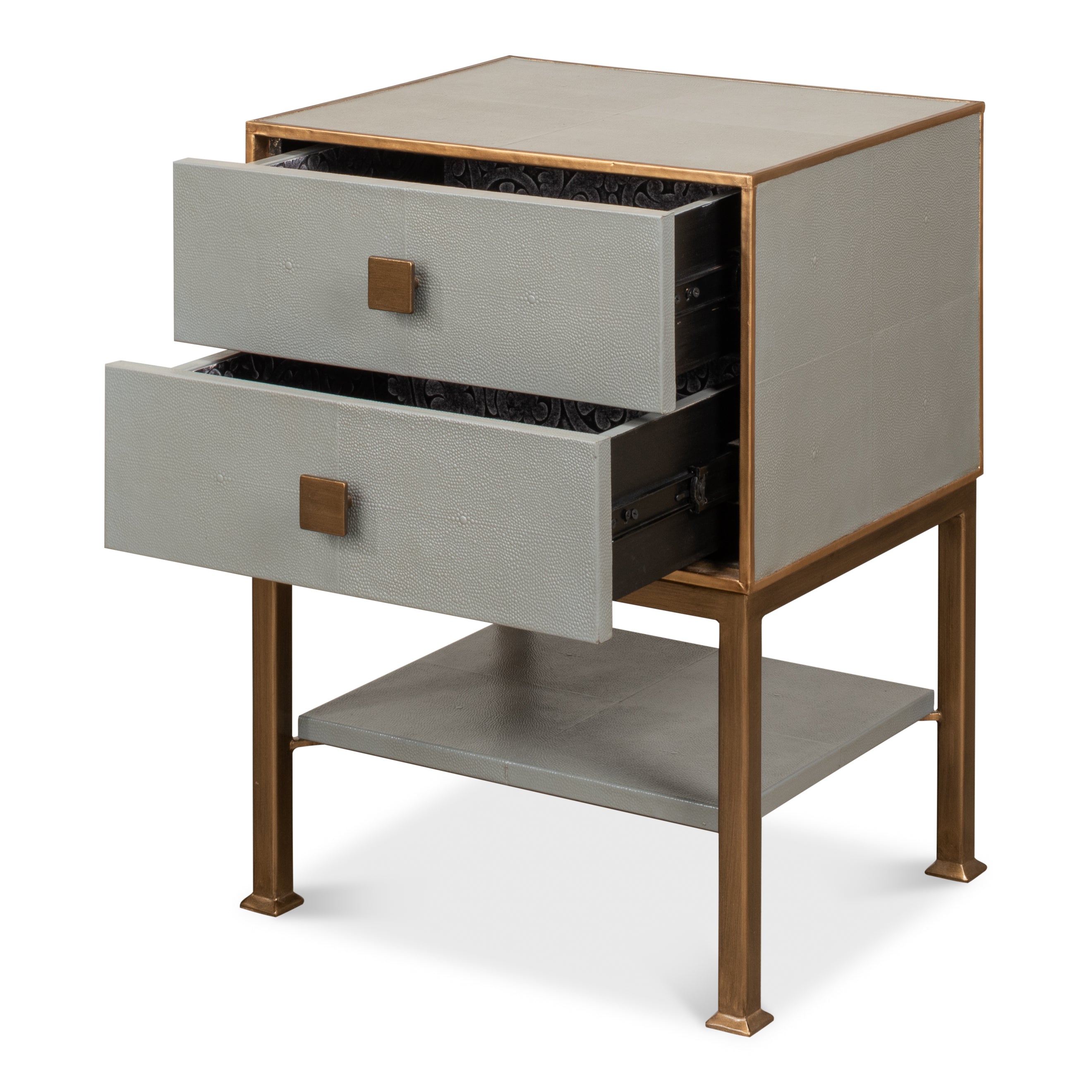 Gillian 2-Drawer Nightstand - Storm Grey