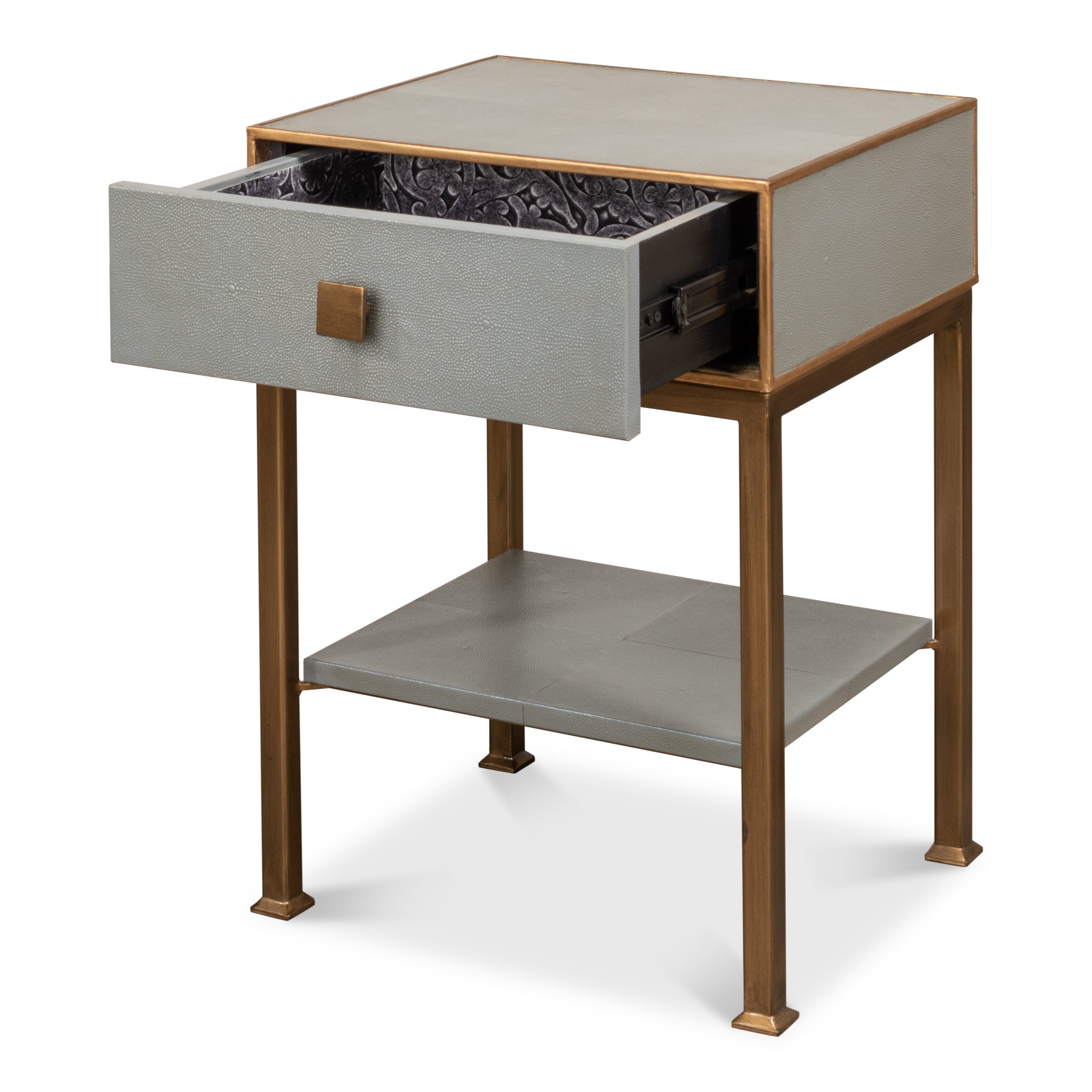 Gillian 1-Drawer Nightstand - Storm Grey