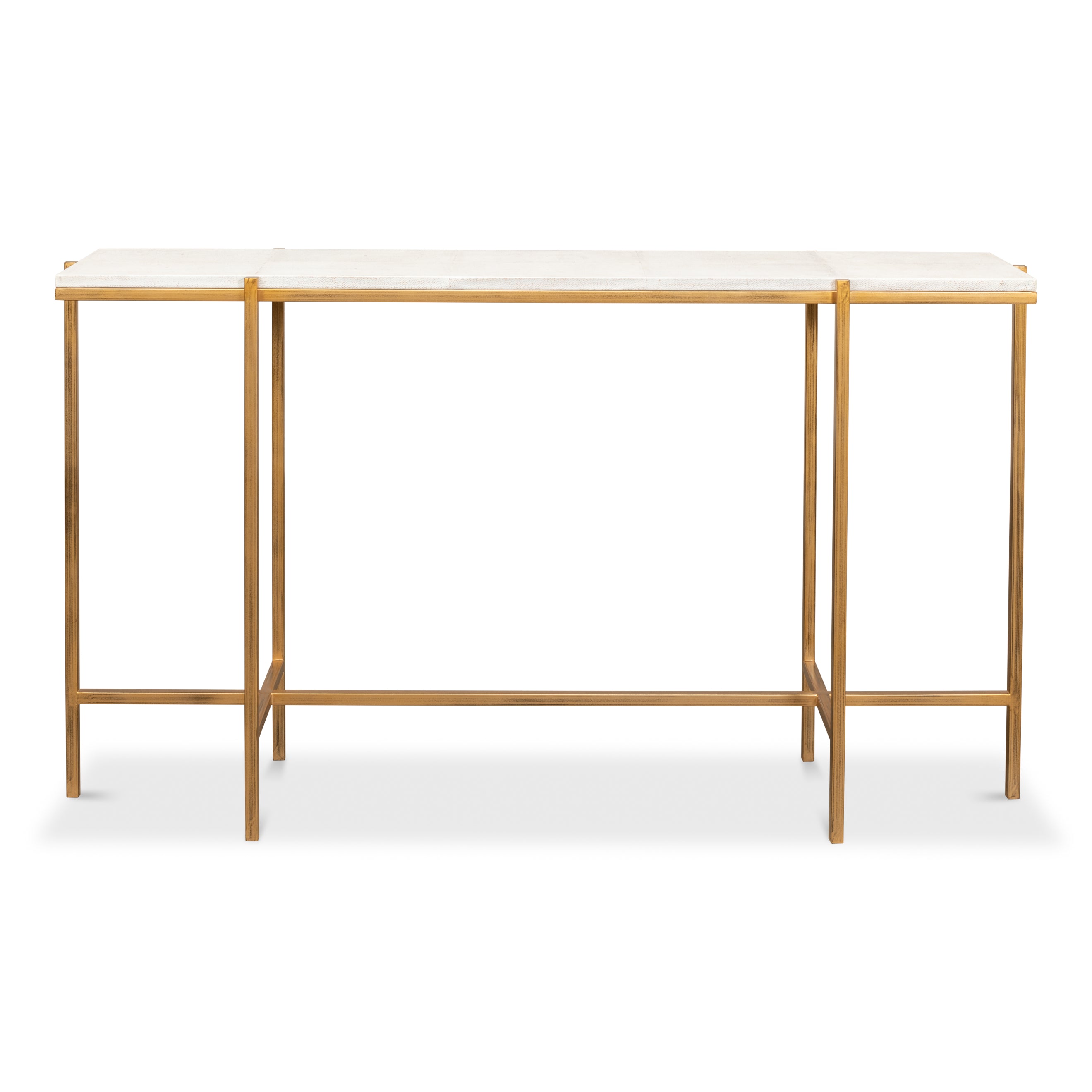 Shagreen Console Table - Osprey White