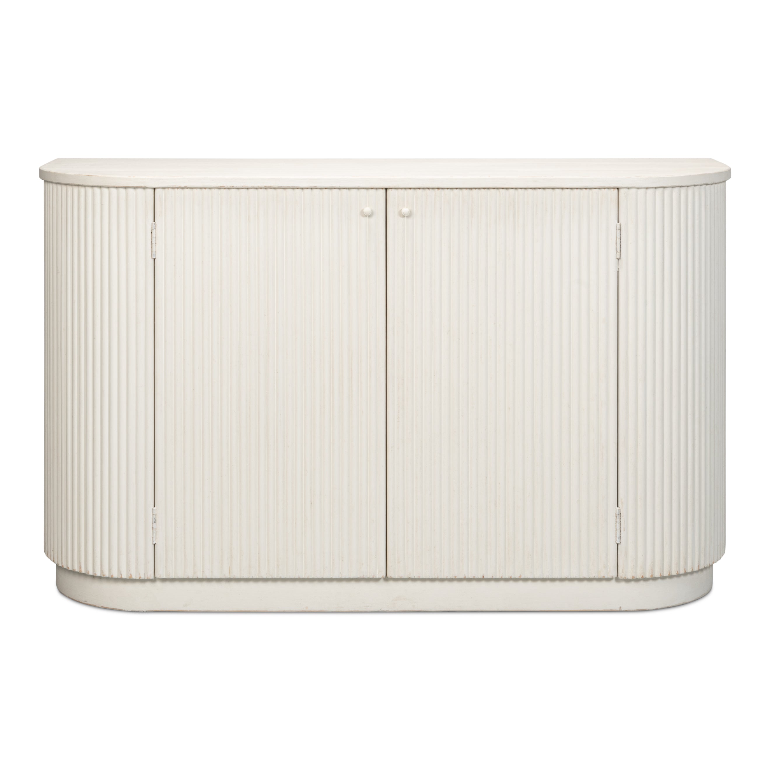 Halle Entrance Demilune Antique White Cabinet