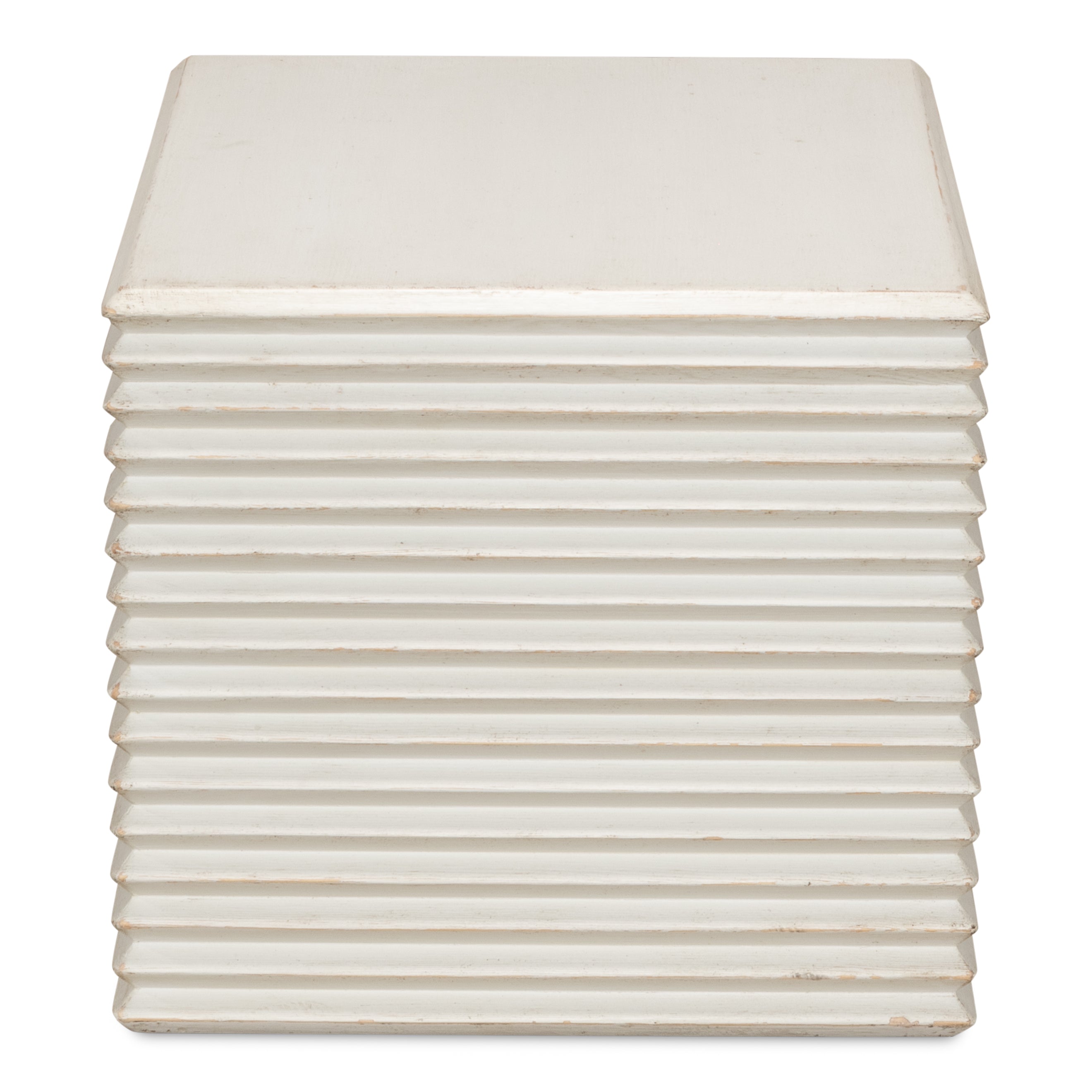 Stacked Stool - Antique White