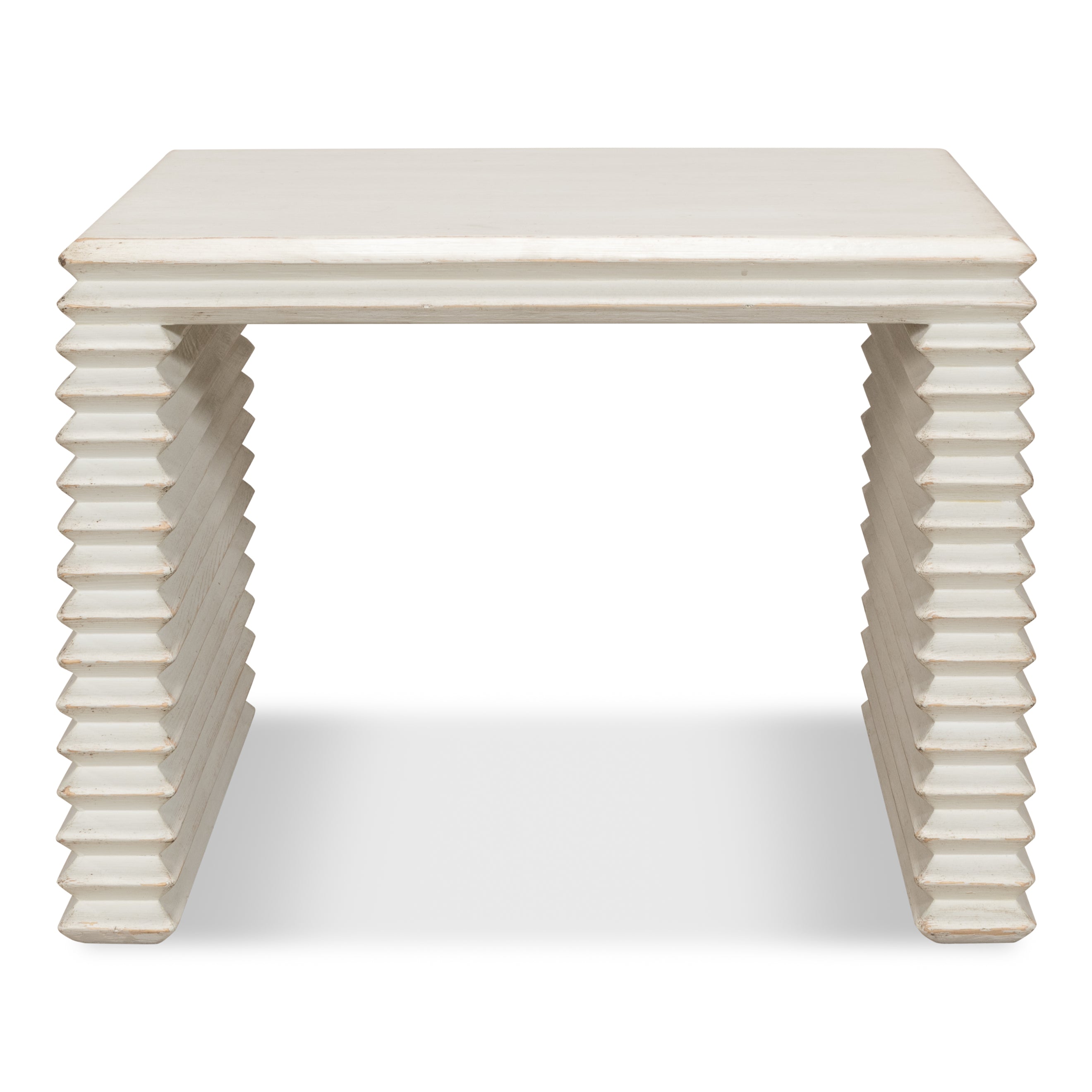 Stacked Stool - Antique White