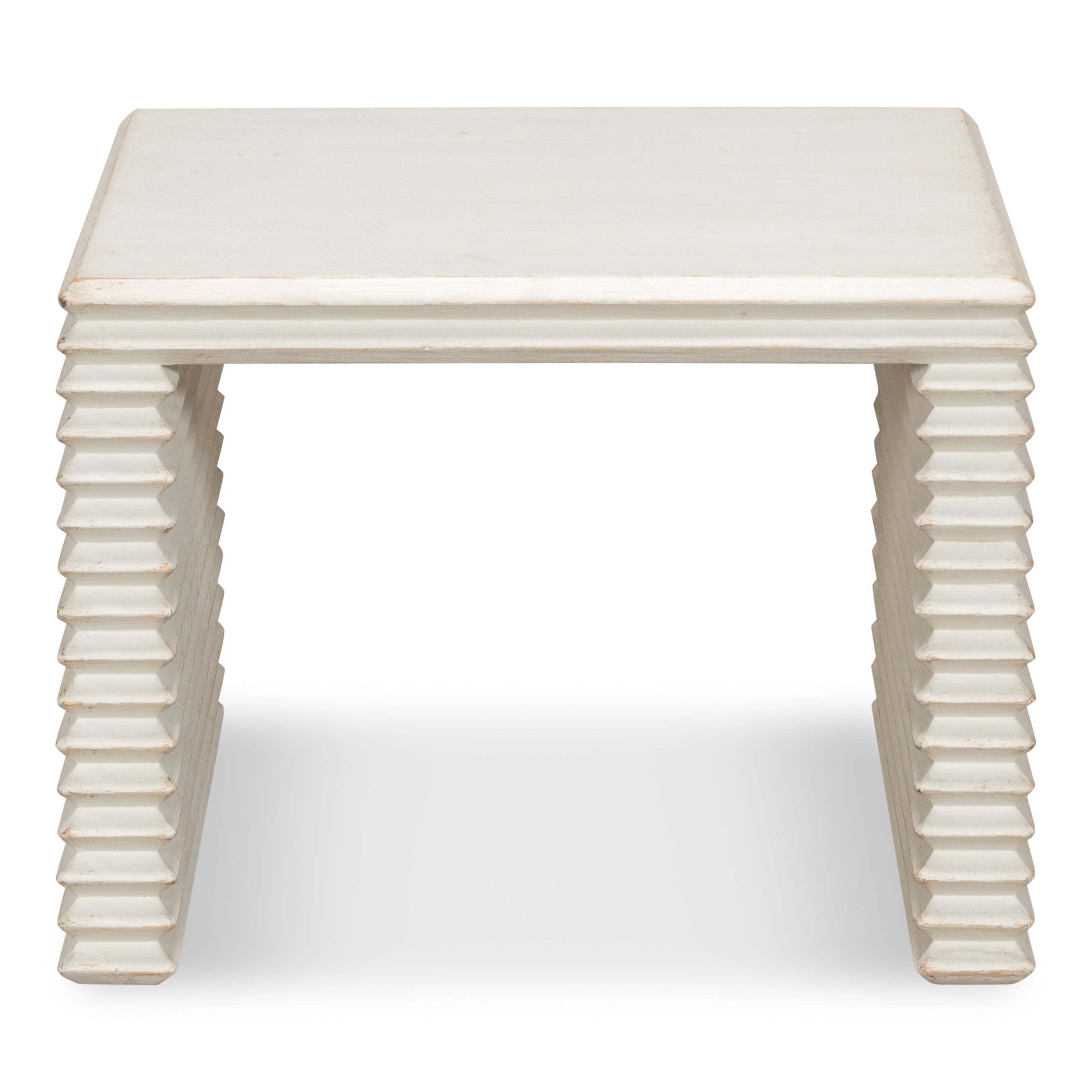 Stacked Stool - Antique White