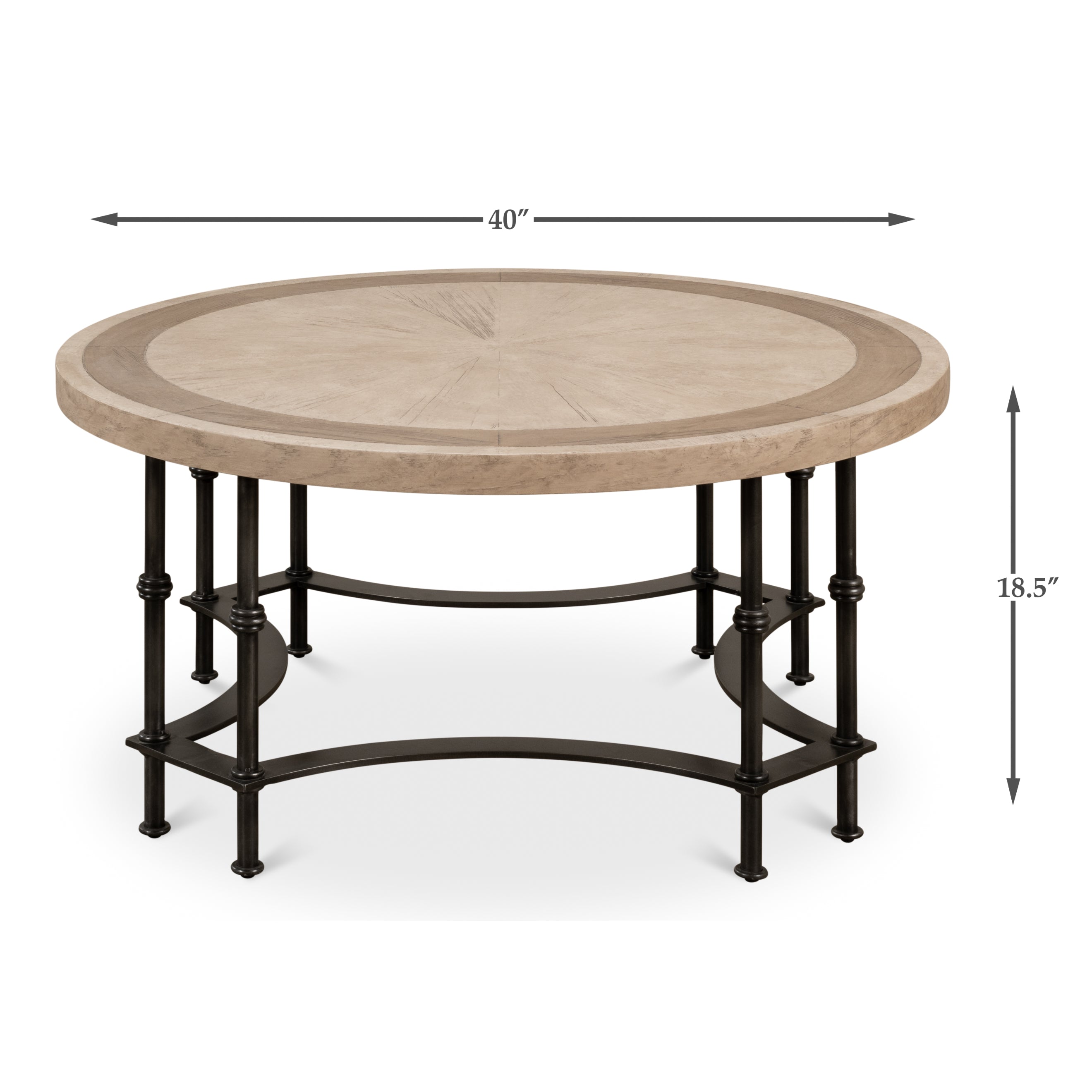 Chisholm Equestrian Cocktail Table - Grey