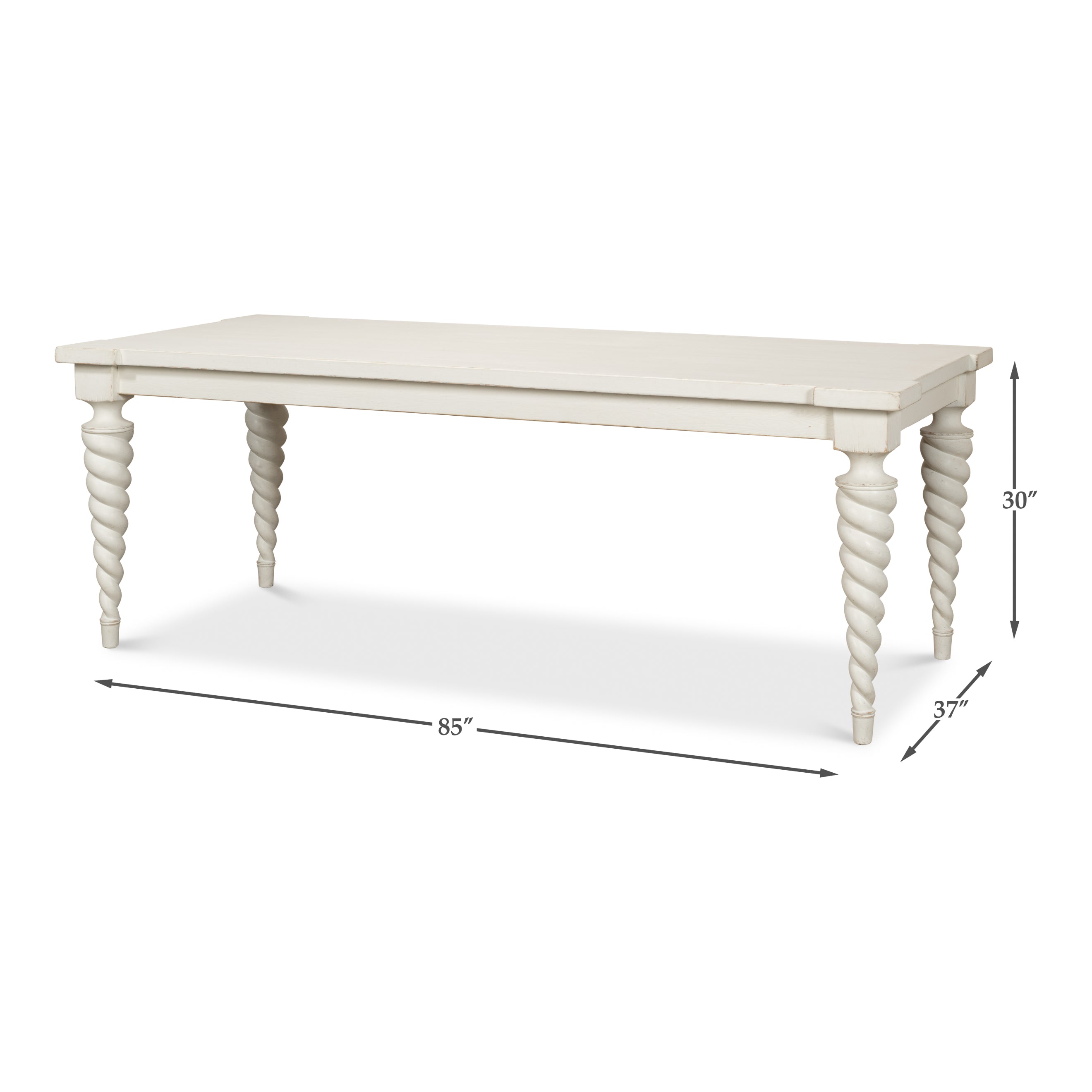 Teagan Dining Table - Antique White
