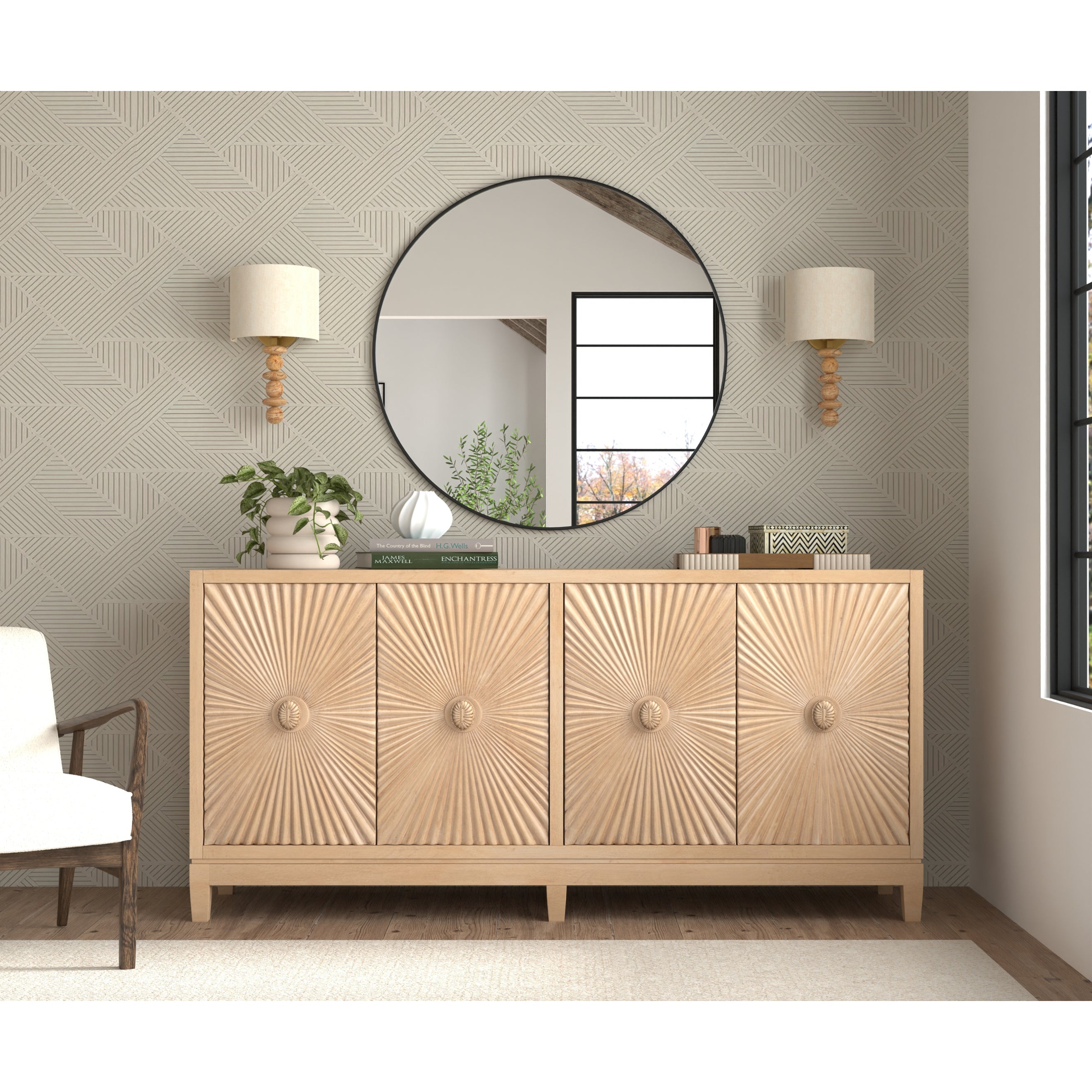 Rayon Four Door Sideboard
