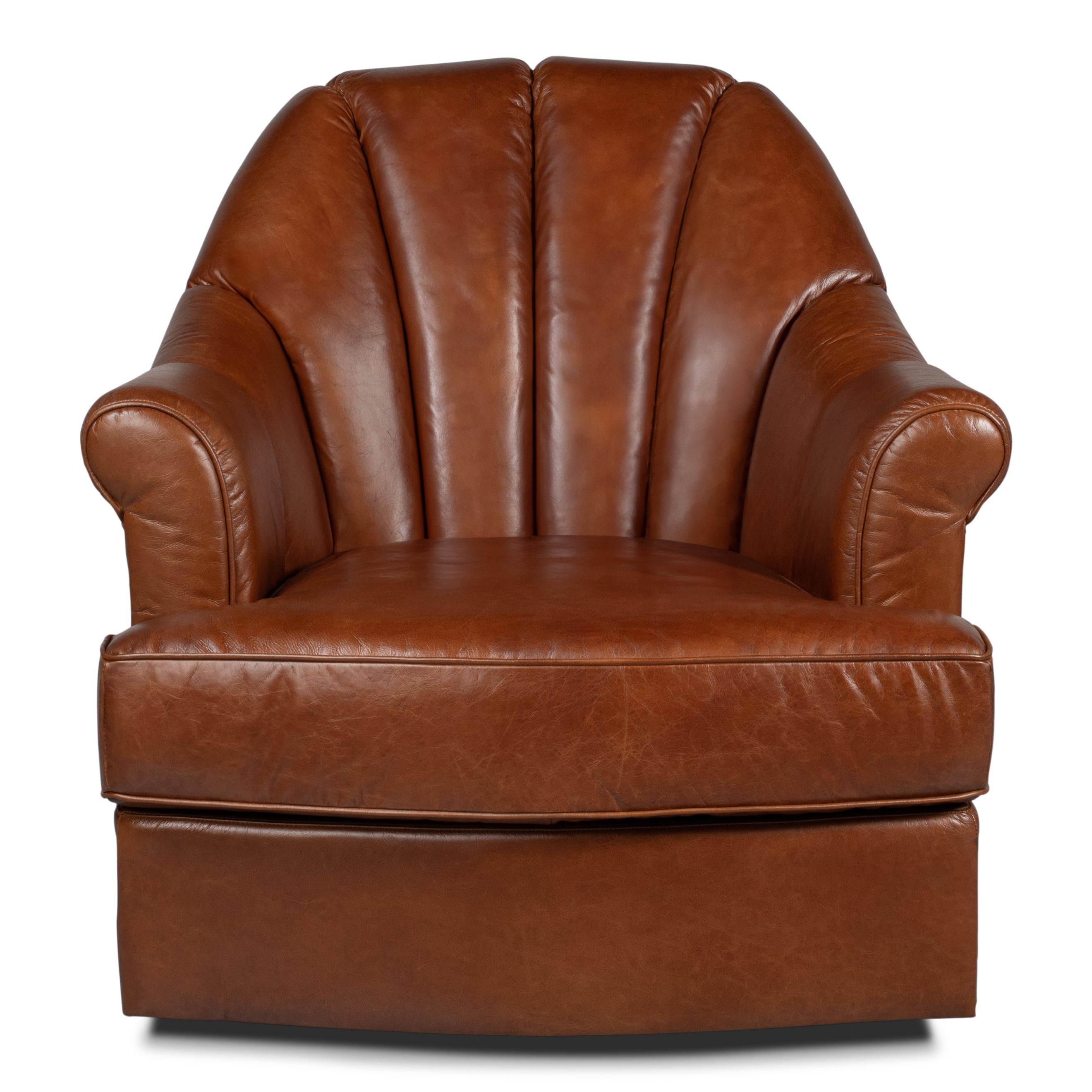 Scoth Swivel Chair in Distilled Leather