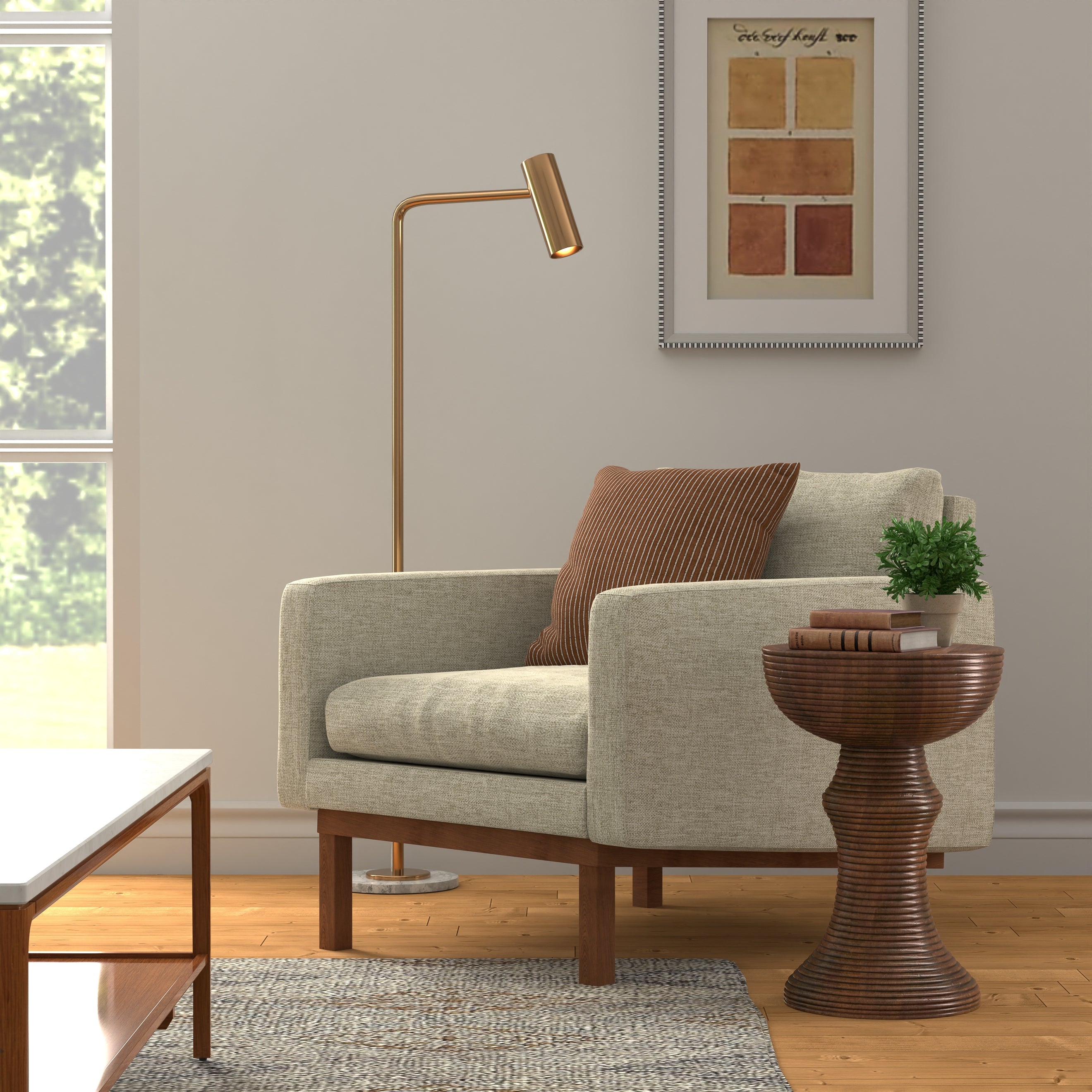 Kayan Wood End Table