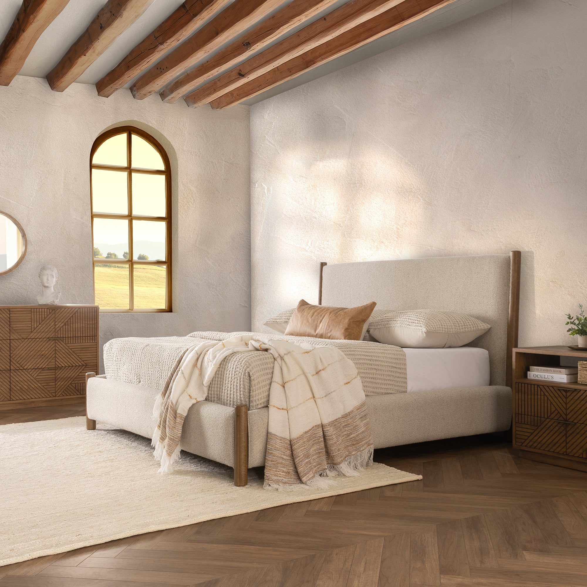 Bennington Bed - Dusty Beige