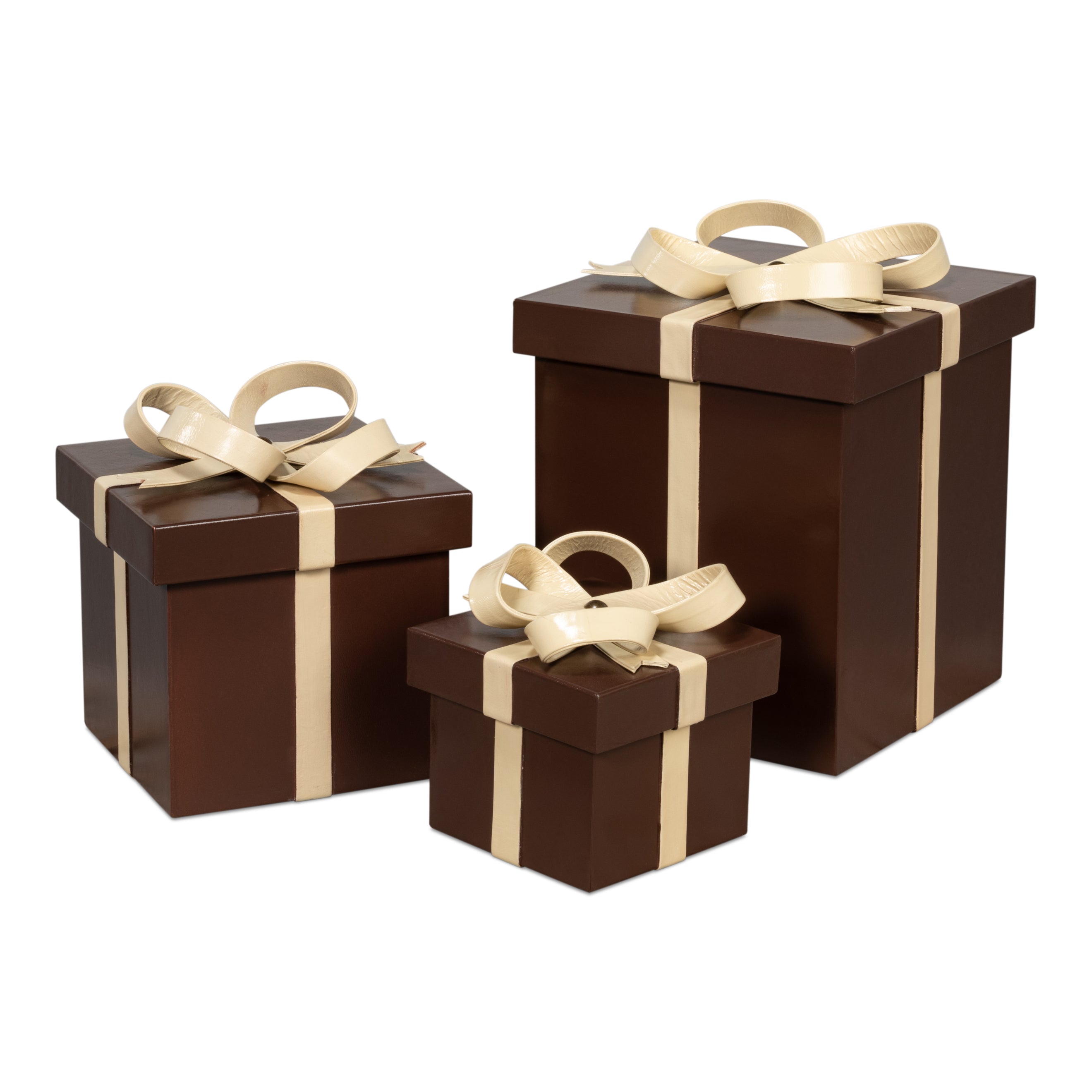 Ferrell Leather Holiday Boxes - Set of 3