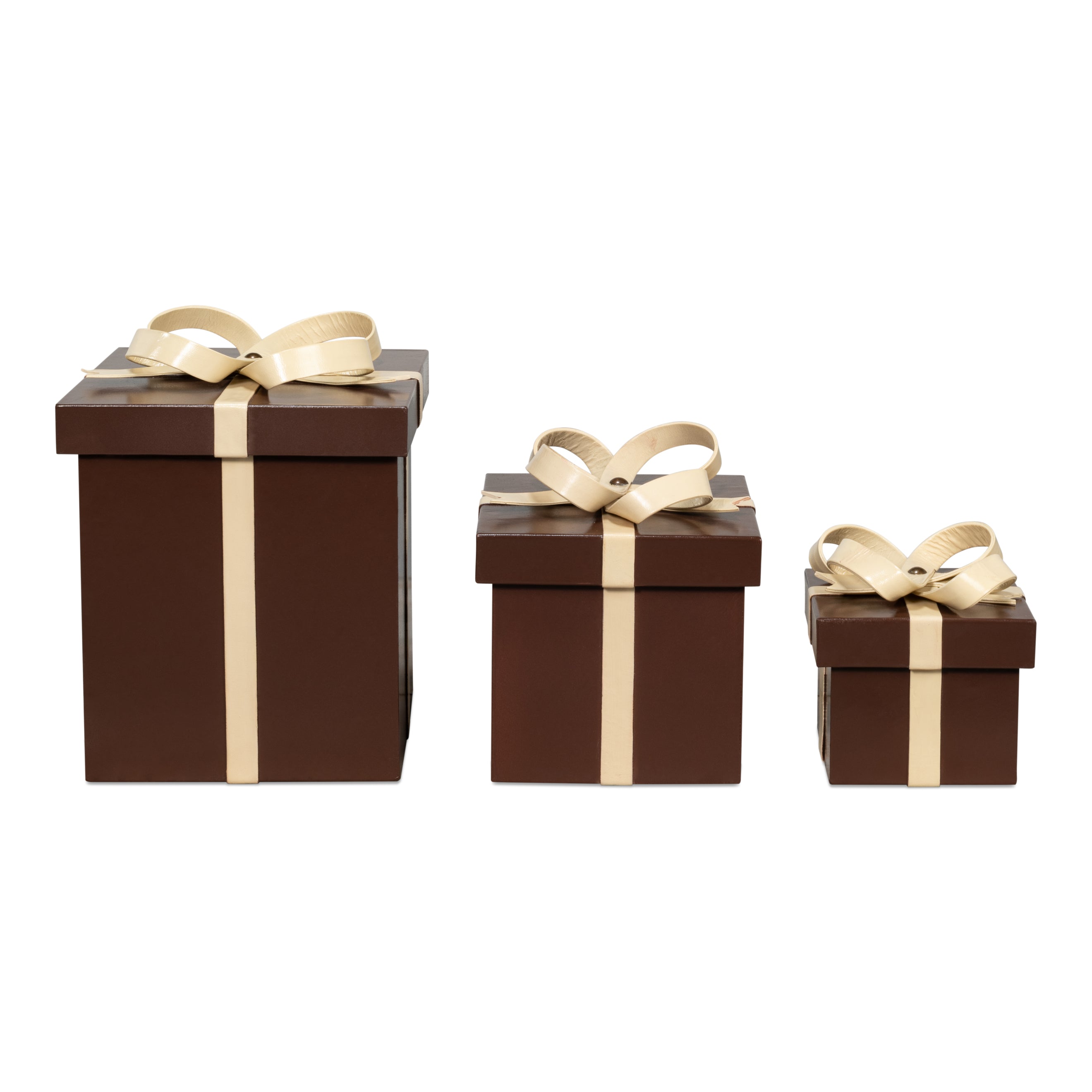 Ferrell Leather Holiday Boxes - Set of 3