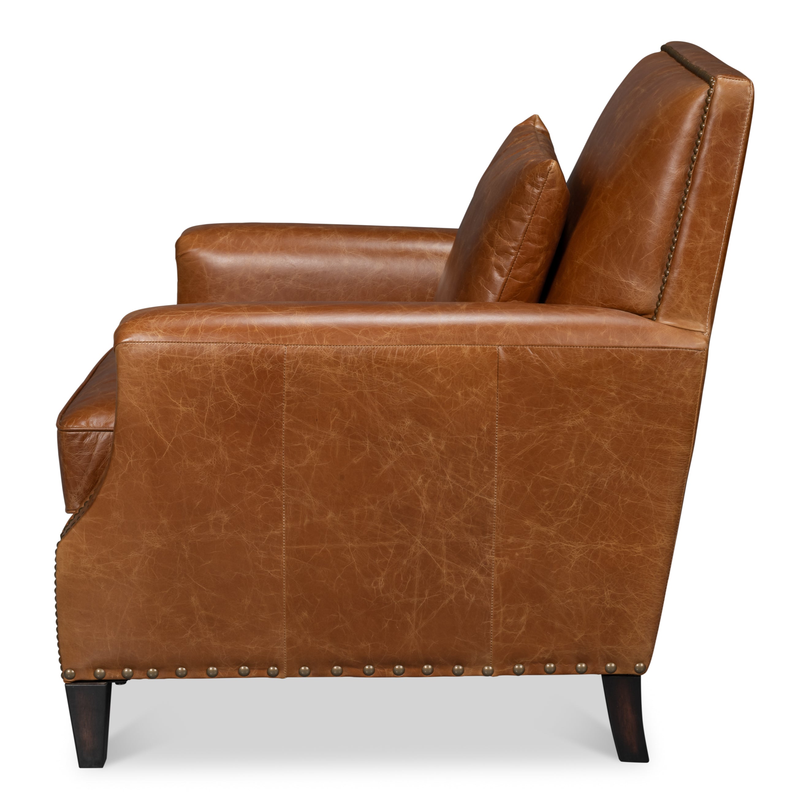 Dimity Distilled Leather Chair - Brown
