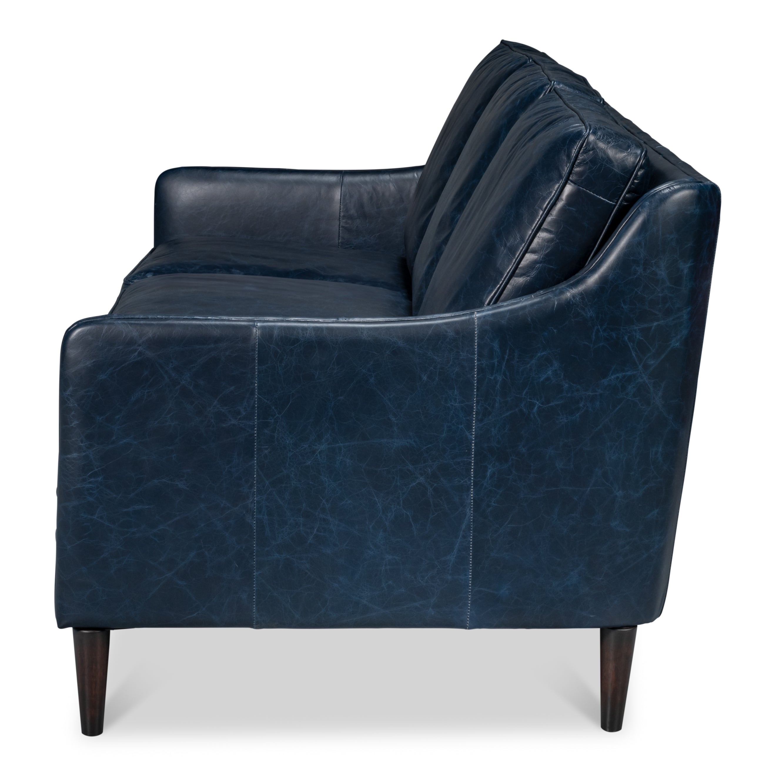 Alehandro Leather Sofa - Chateau Blue