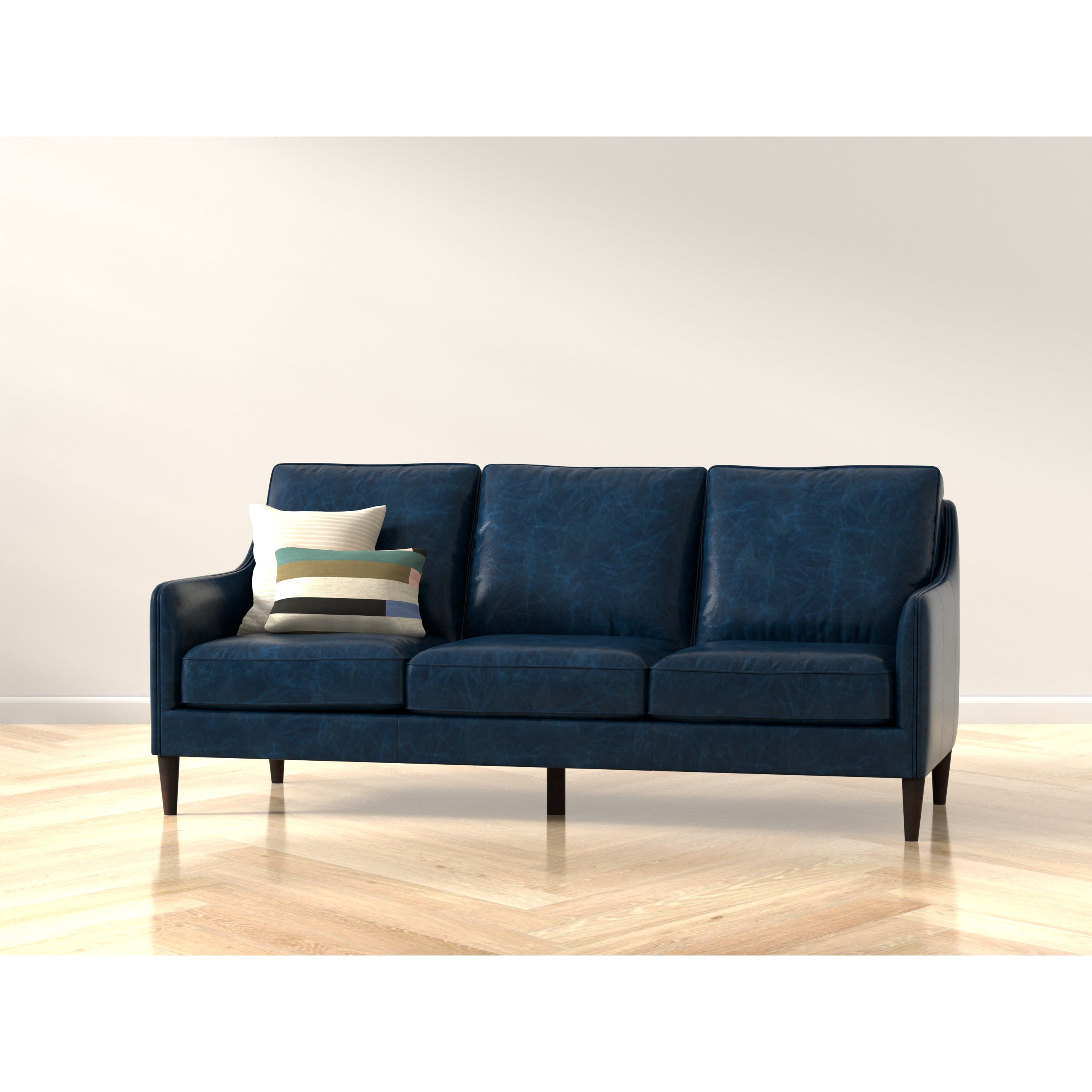 Alehandro Leather Sofa - Chateau Blue