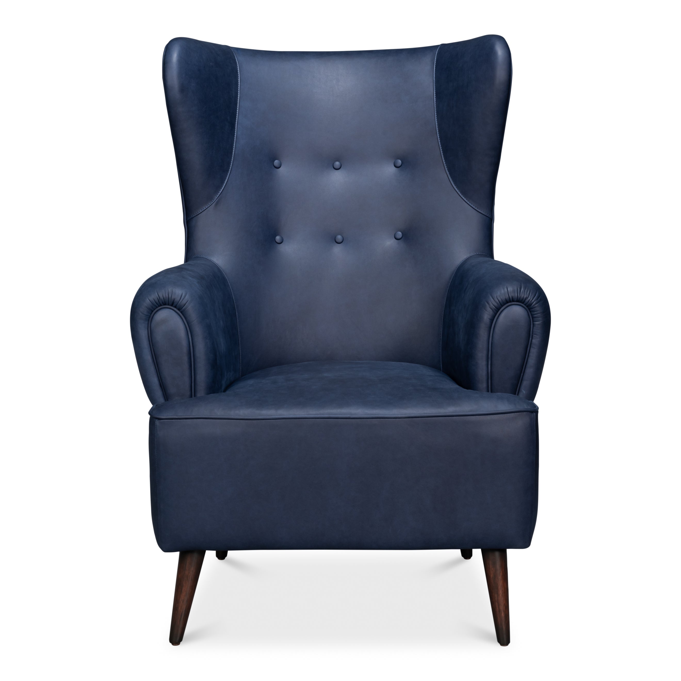 Hightower Distilled Leather Chair - Chateau Blue