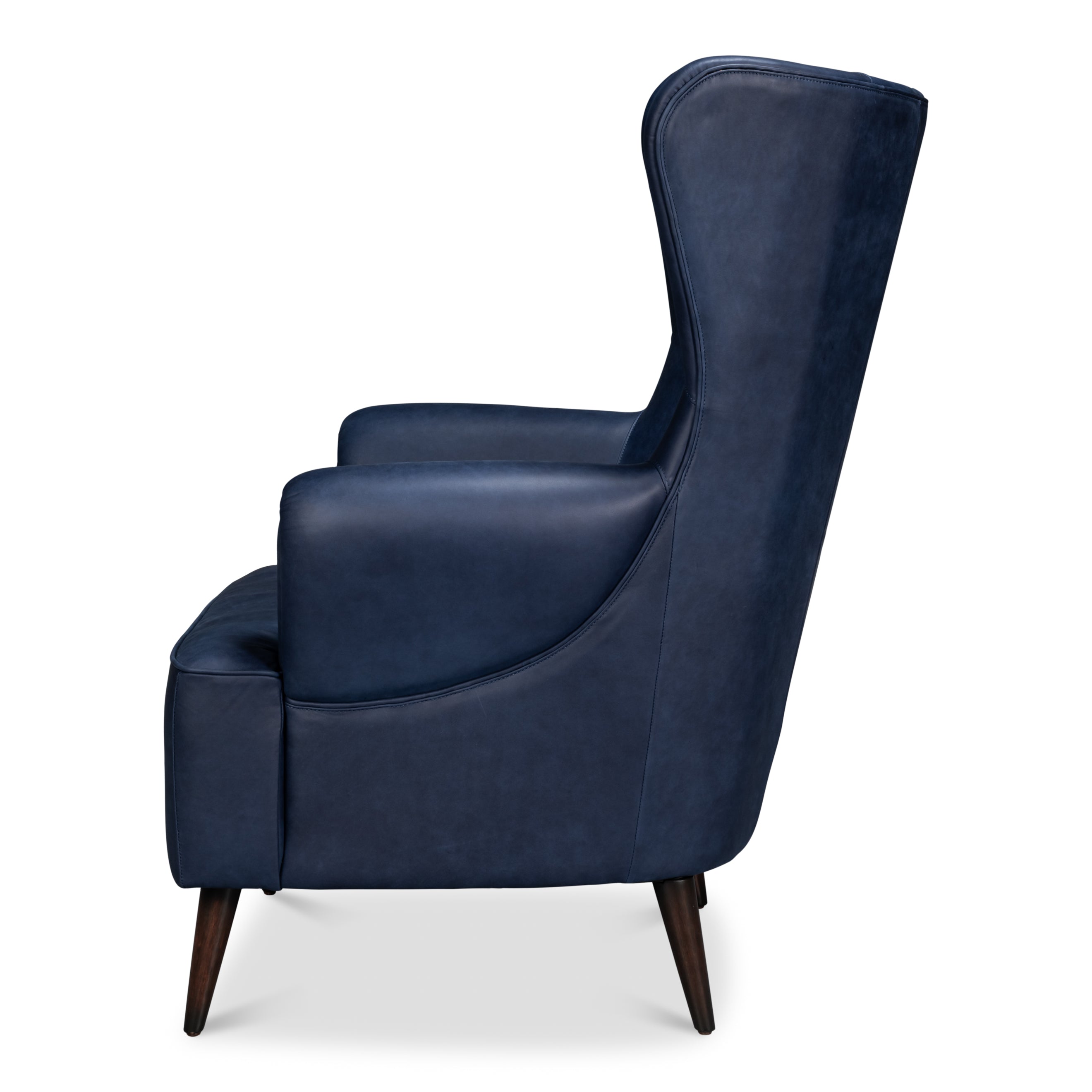 Hightower Distilled Leather Chair - Chateau Blue