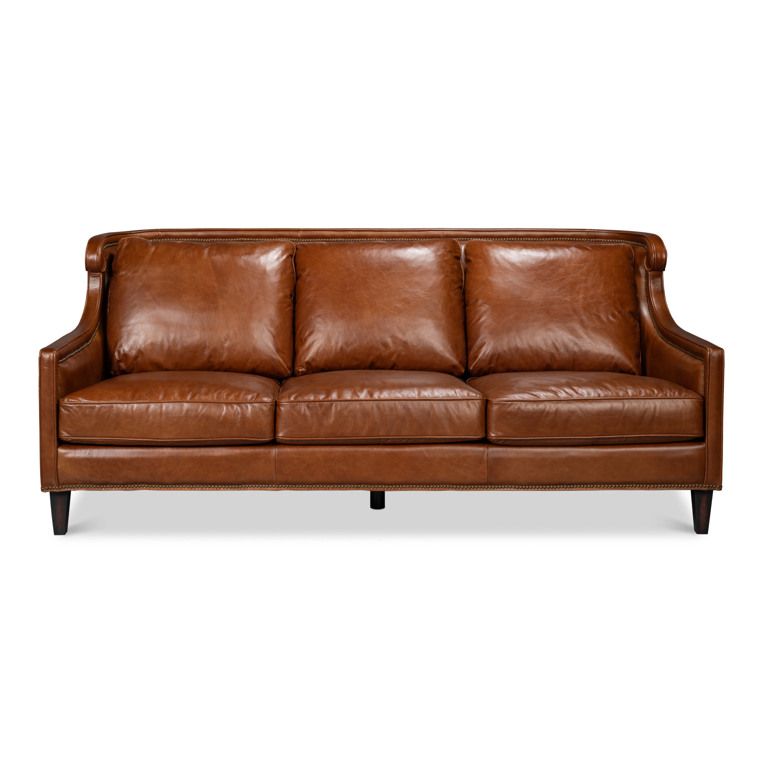 Philipe Distilled Leather Sofa - Brown
