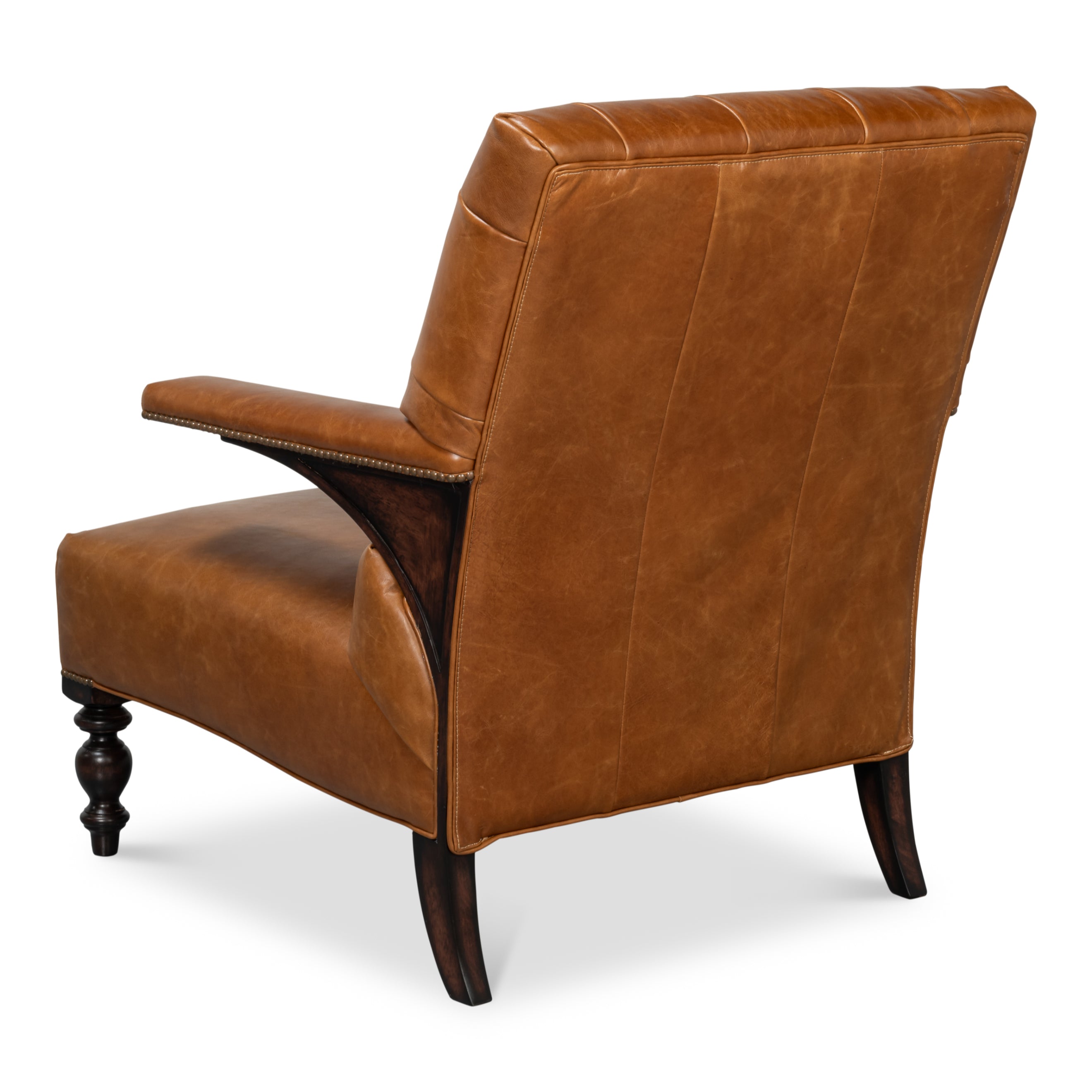 Dawson Distilled Leather Chair - Cuba Brown