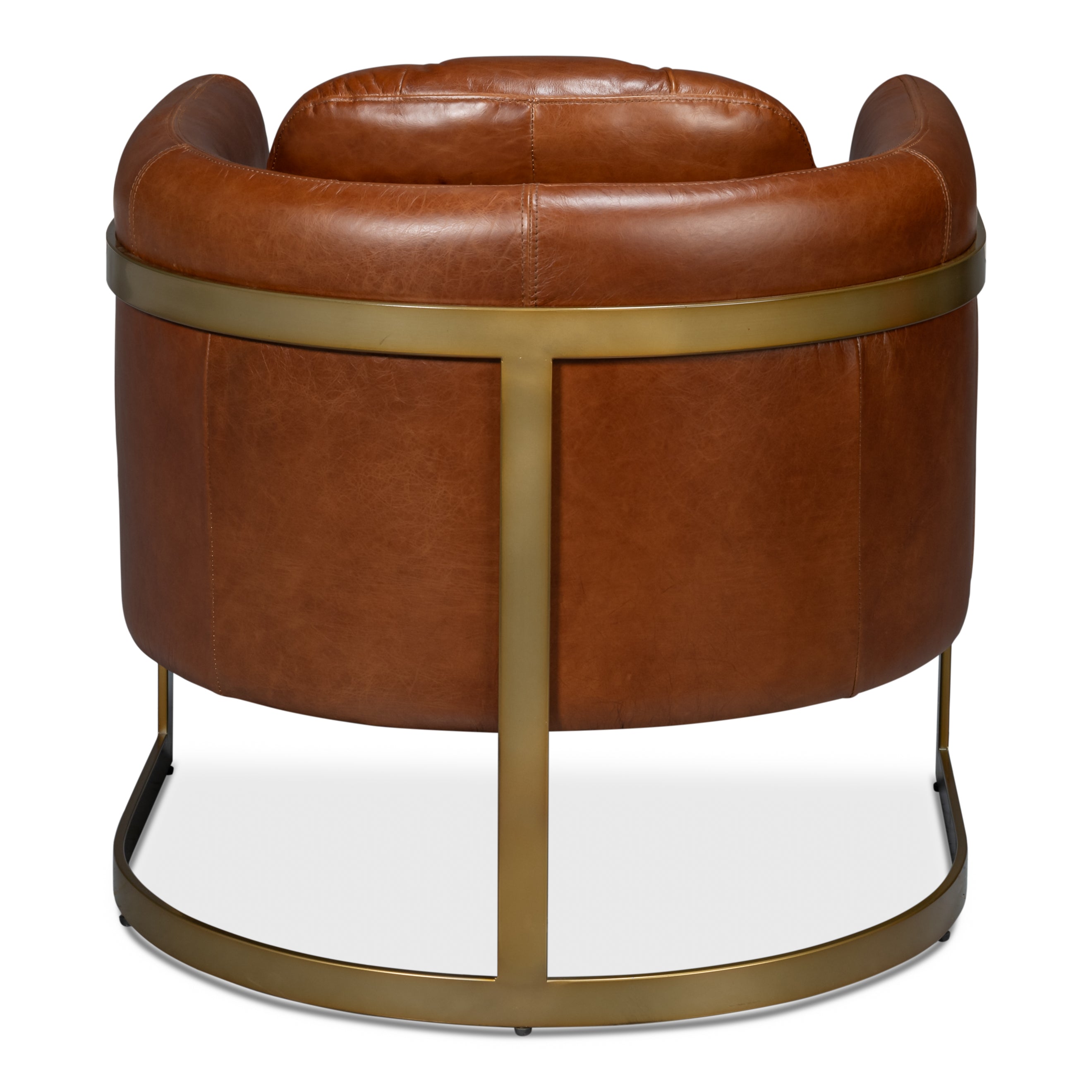 Finn Leather Club Chair - Havana Brown