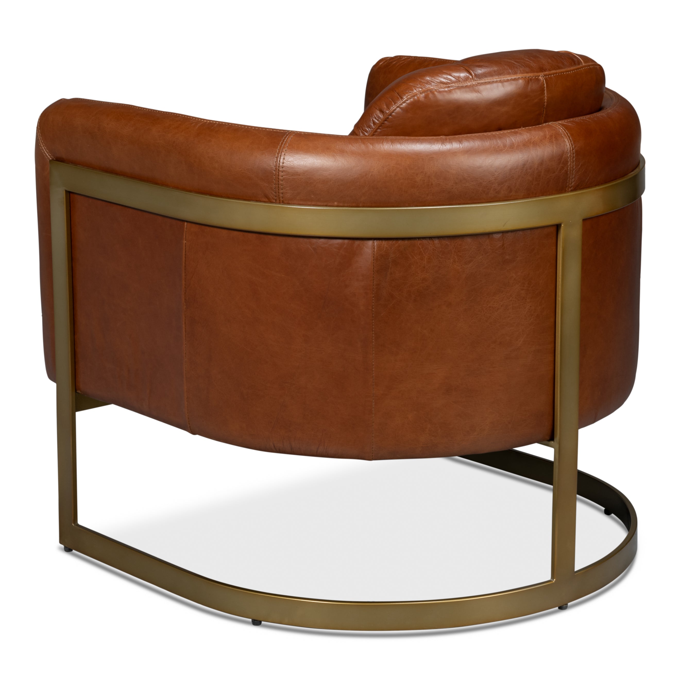 Finn Leather Club Chair - Havana Brown