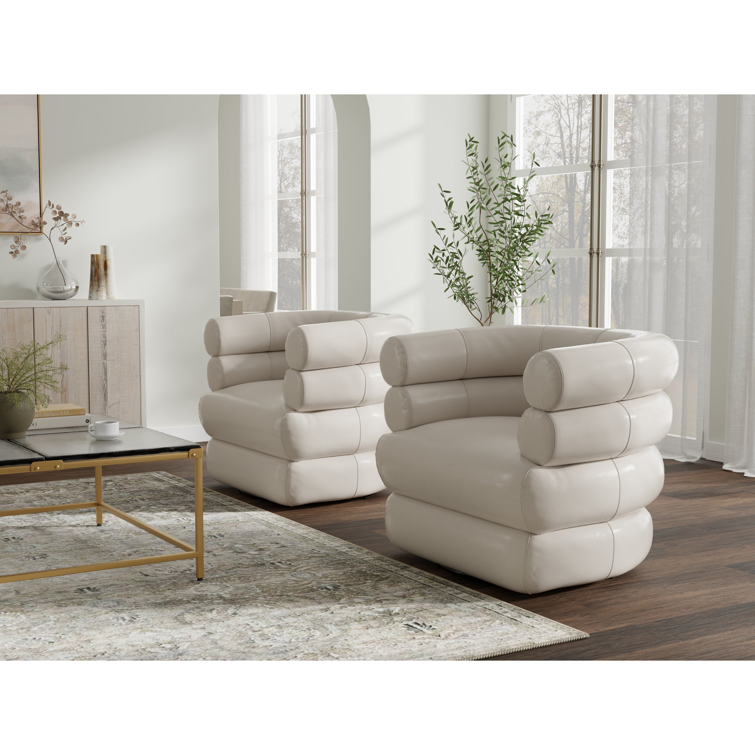 Rondo Leather Swivel Chair