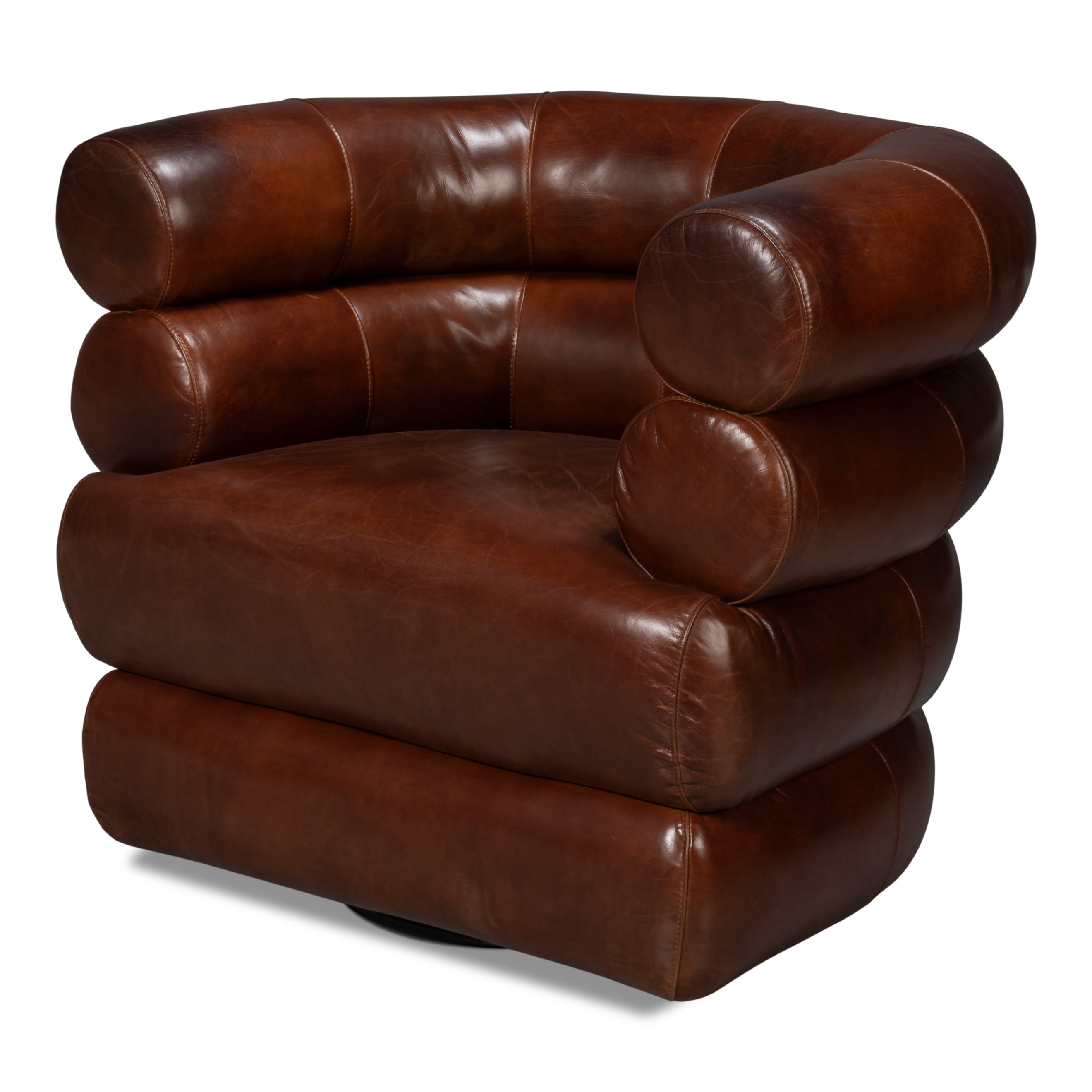 Rondo Leather Swivel Chair