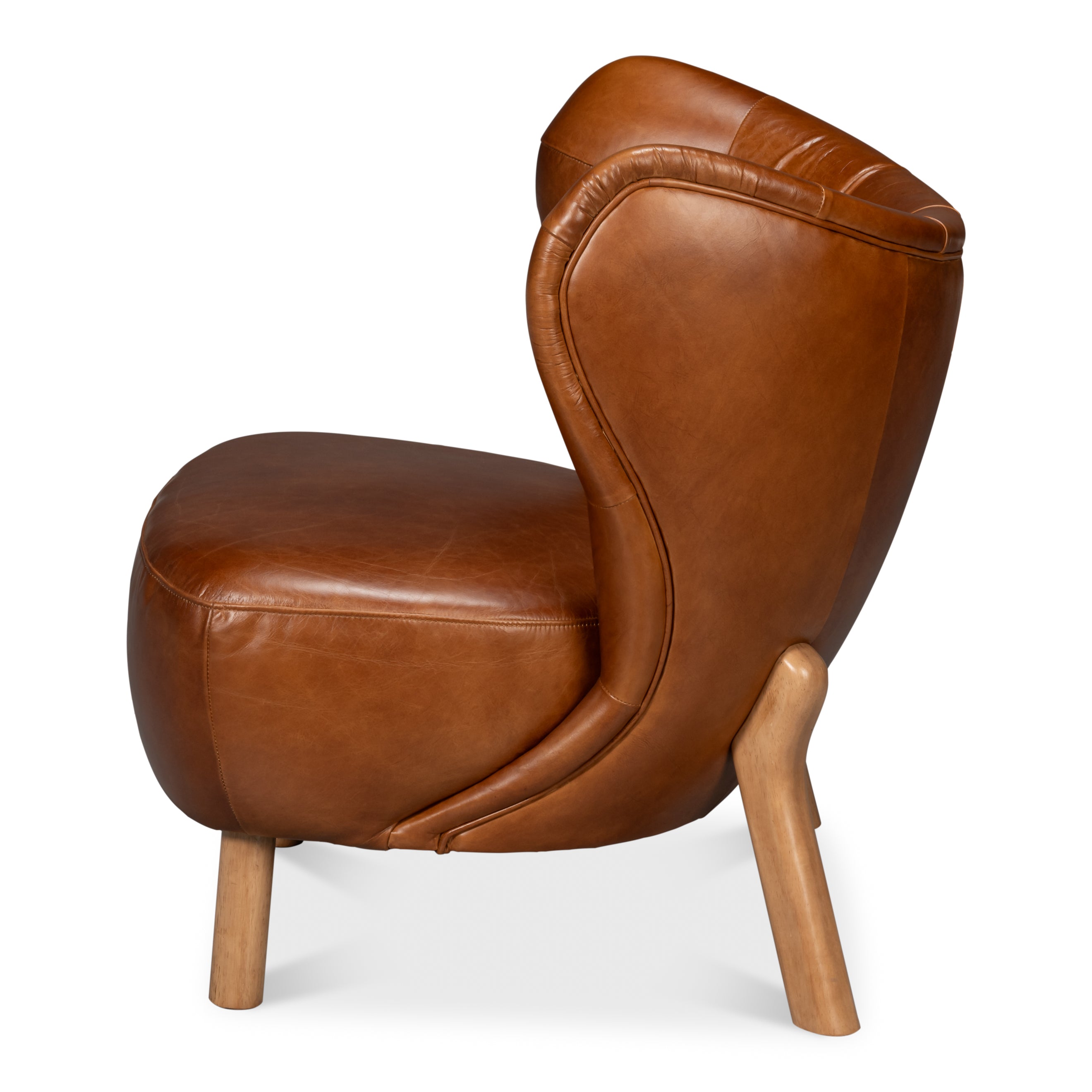 Diddy Leather Chair - Havana Brown