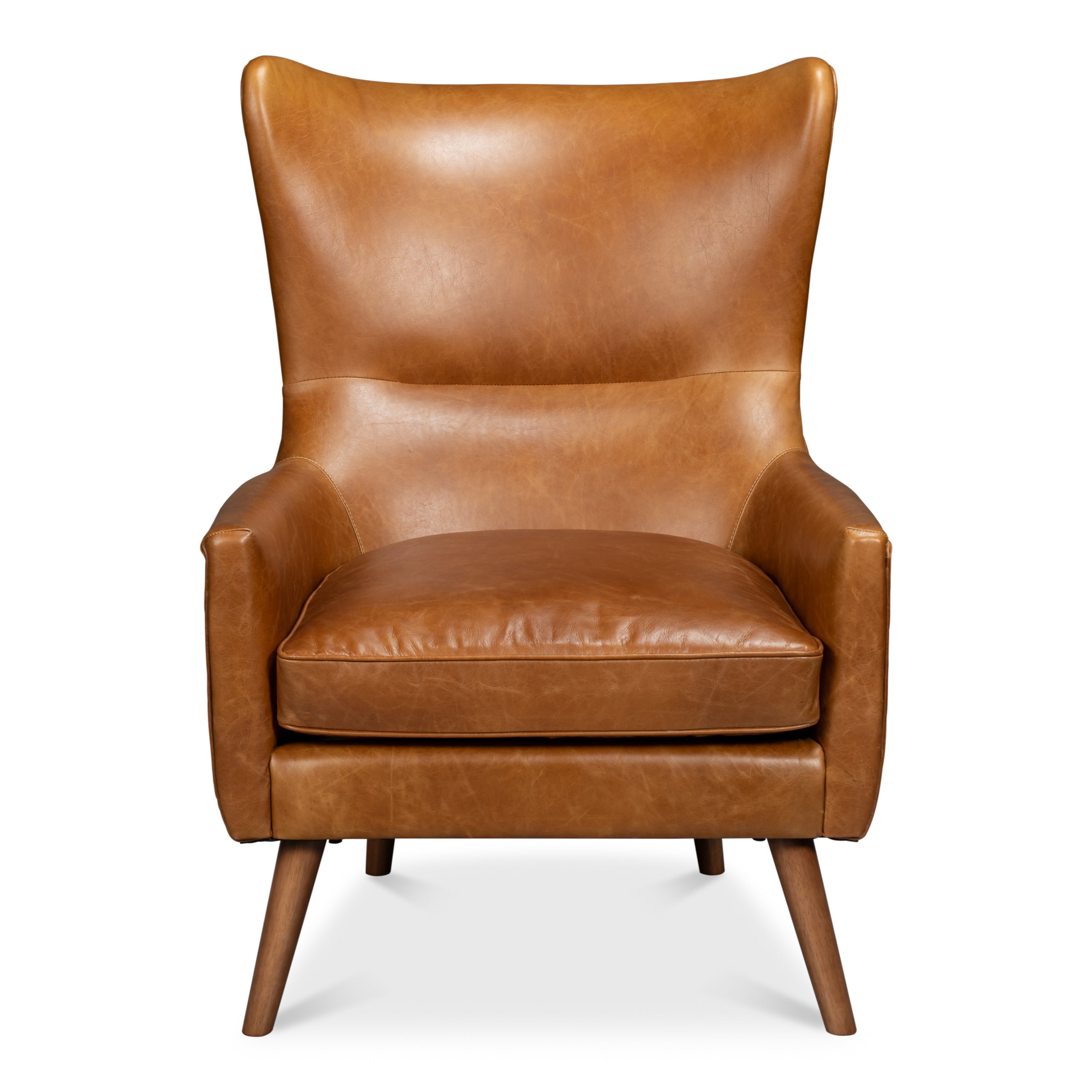 Patron Highback Leather Chair - Brown
