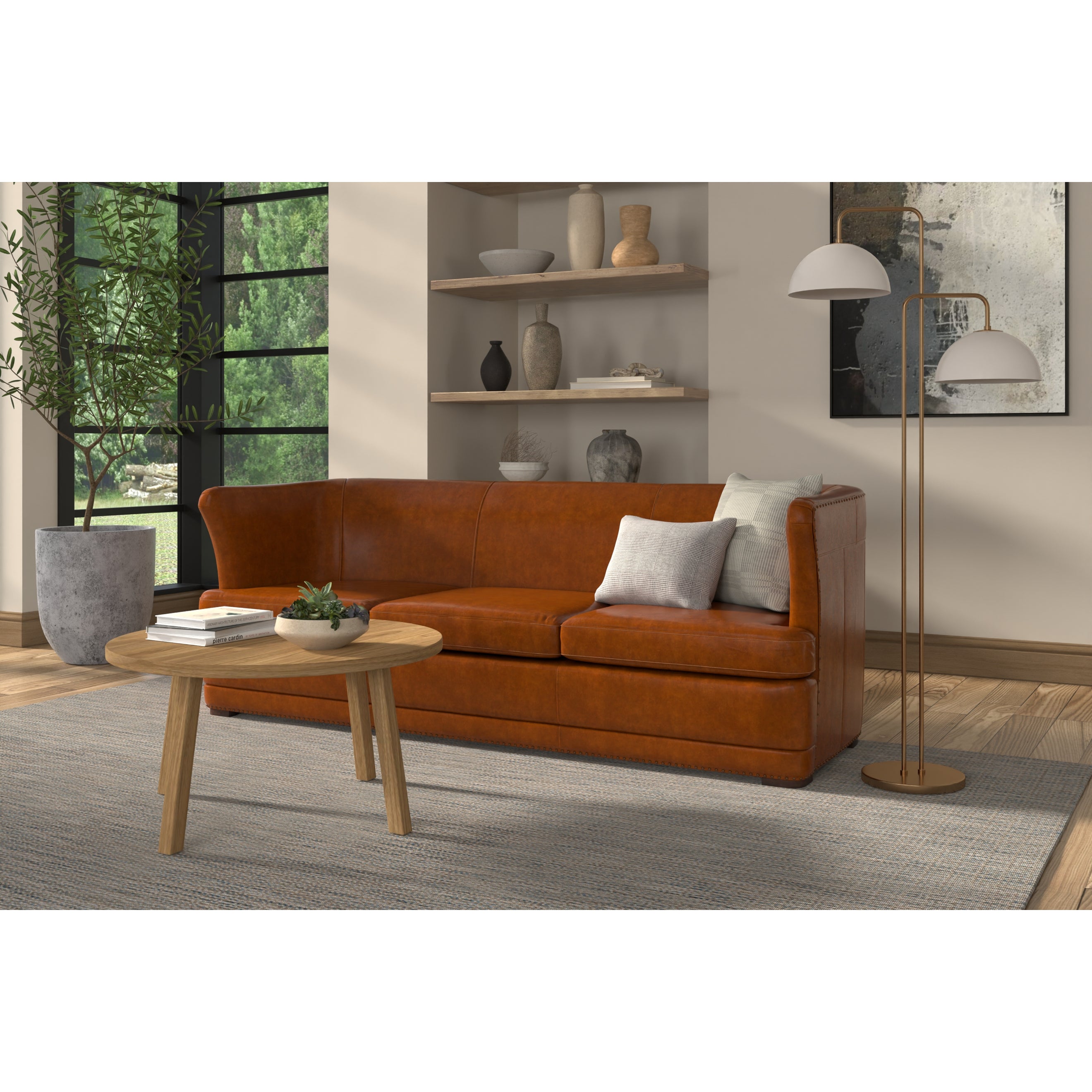 Mcmillan Distilled Leather Sofa