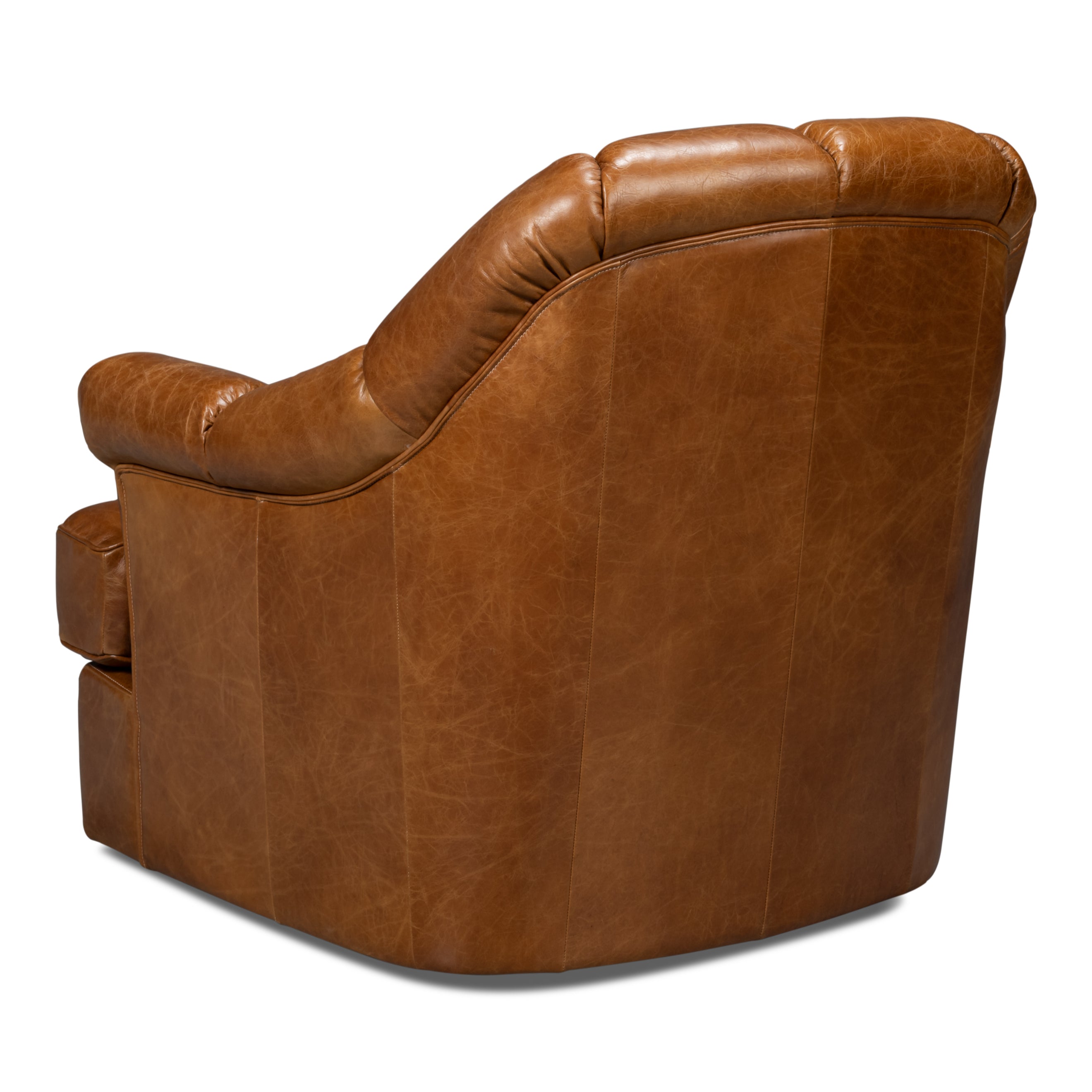 Scoth Swivel Chair in Distilled Leather