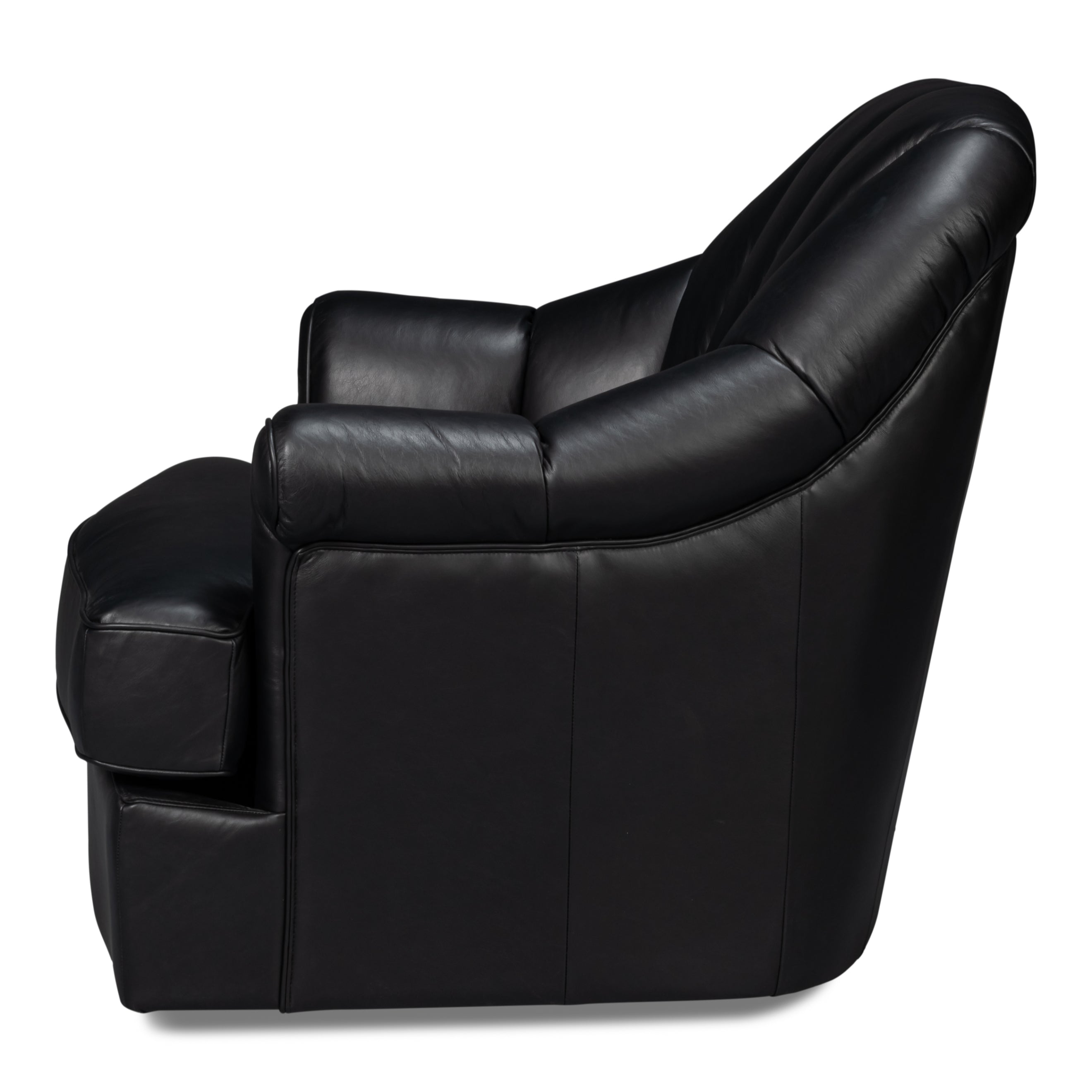 Scoth Swivel Chair in Distilled Leather