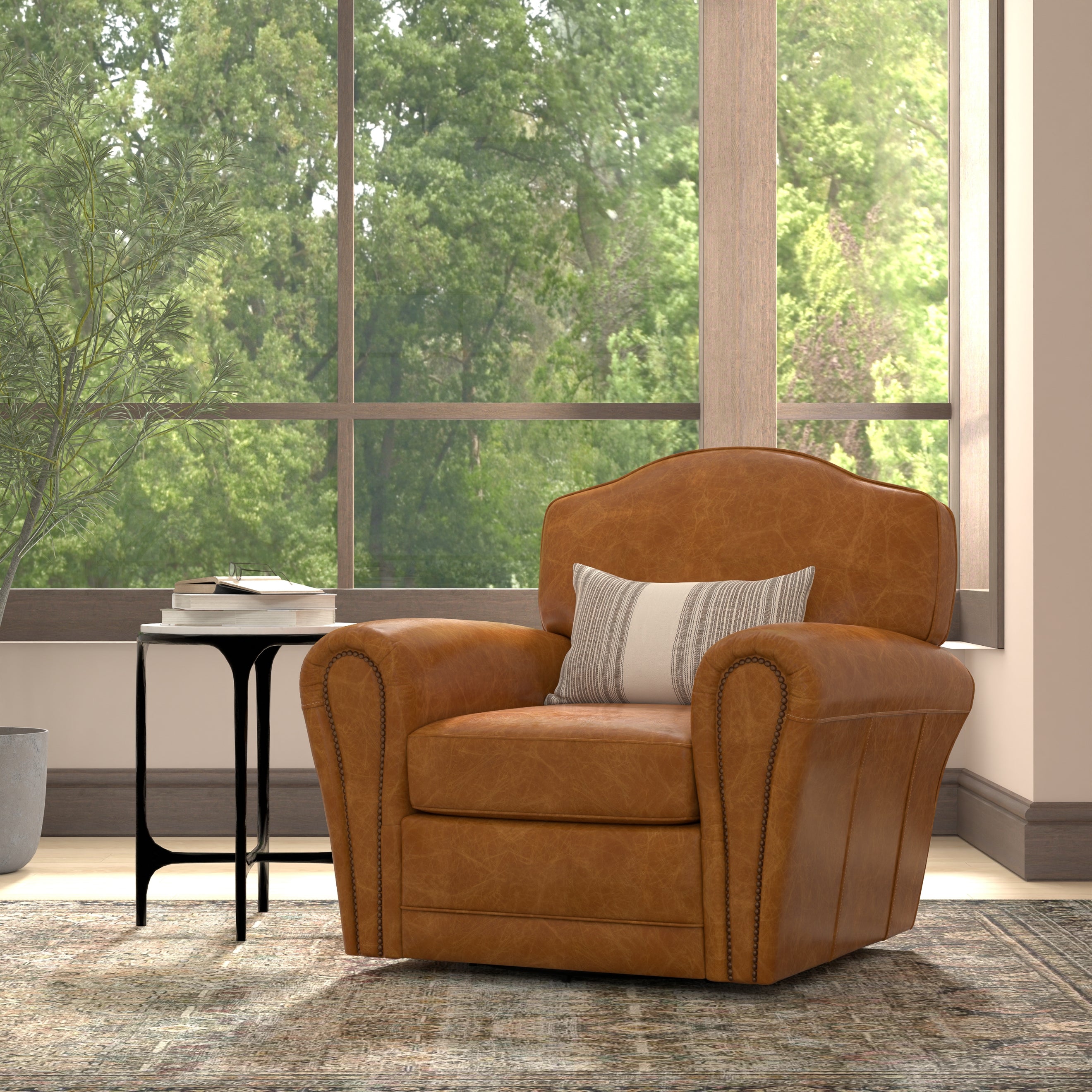 Elite French Club Swivel Chair