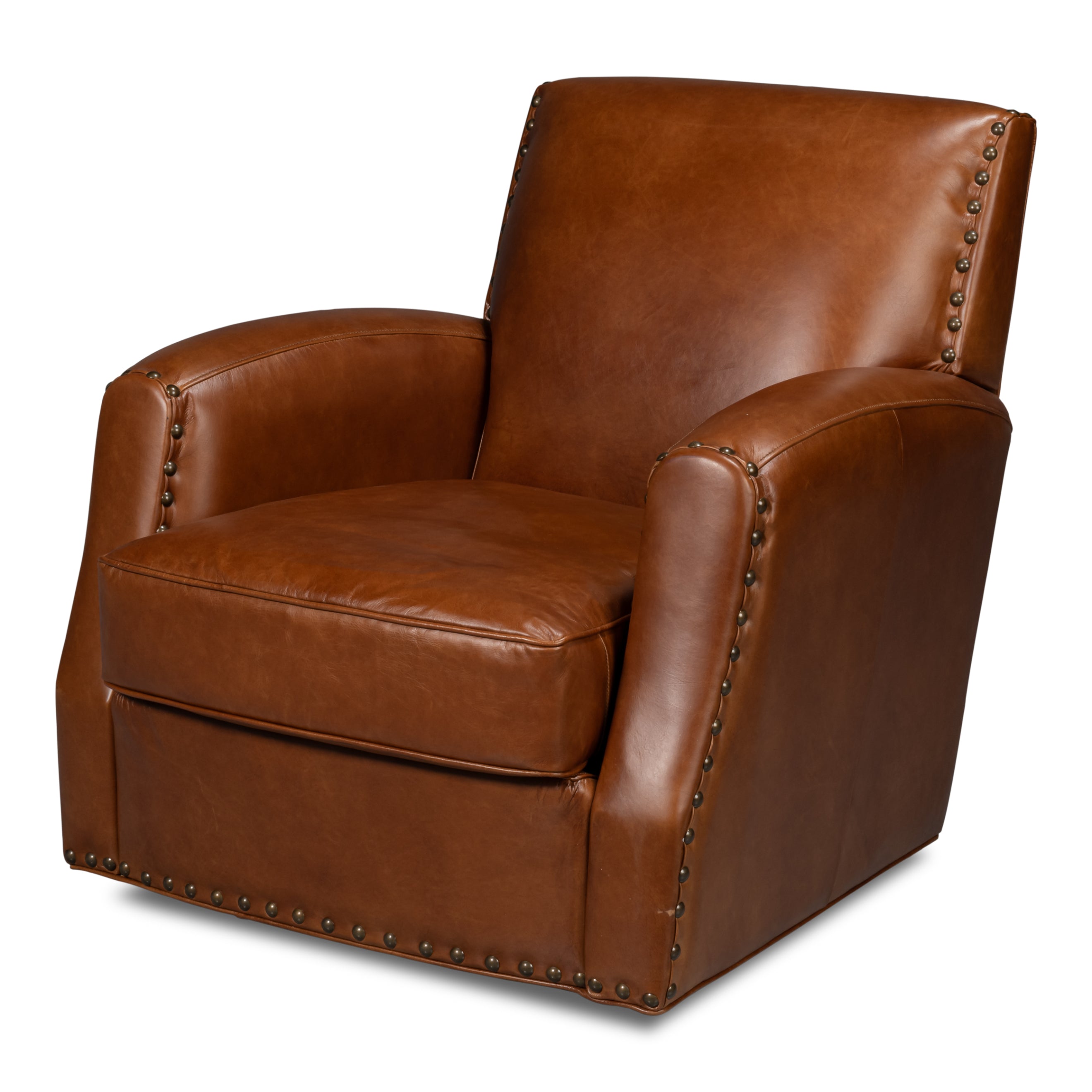 Taft Leather Swivel Chair