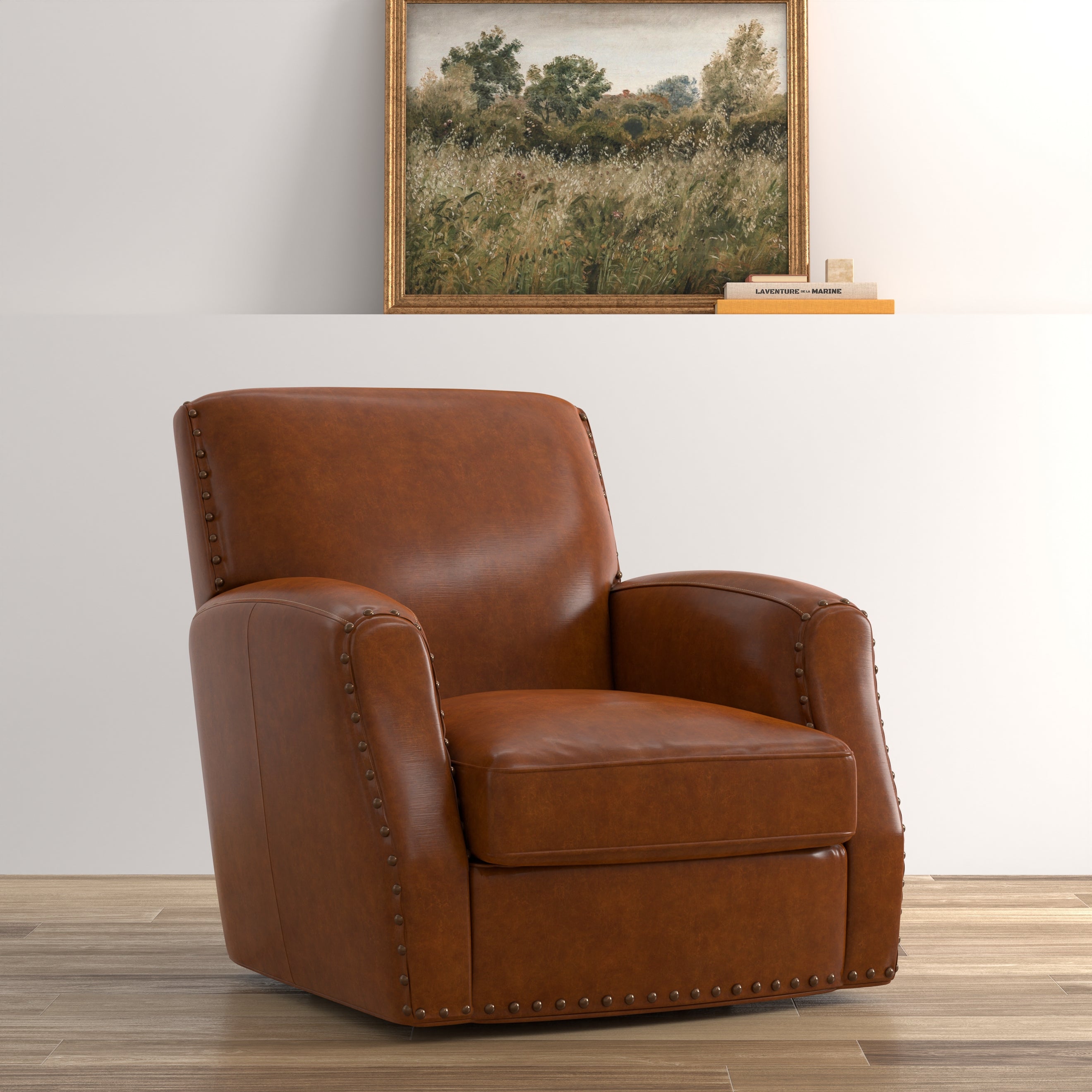 Taft Leather Swivel Chair