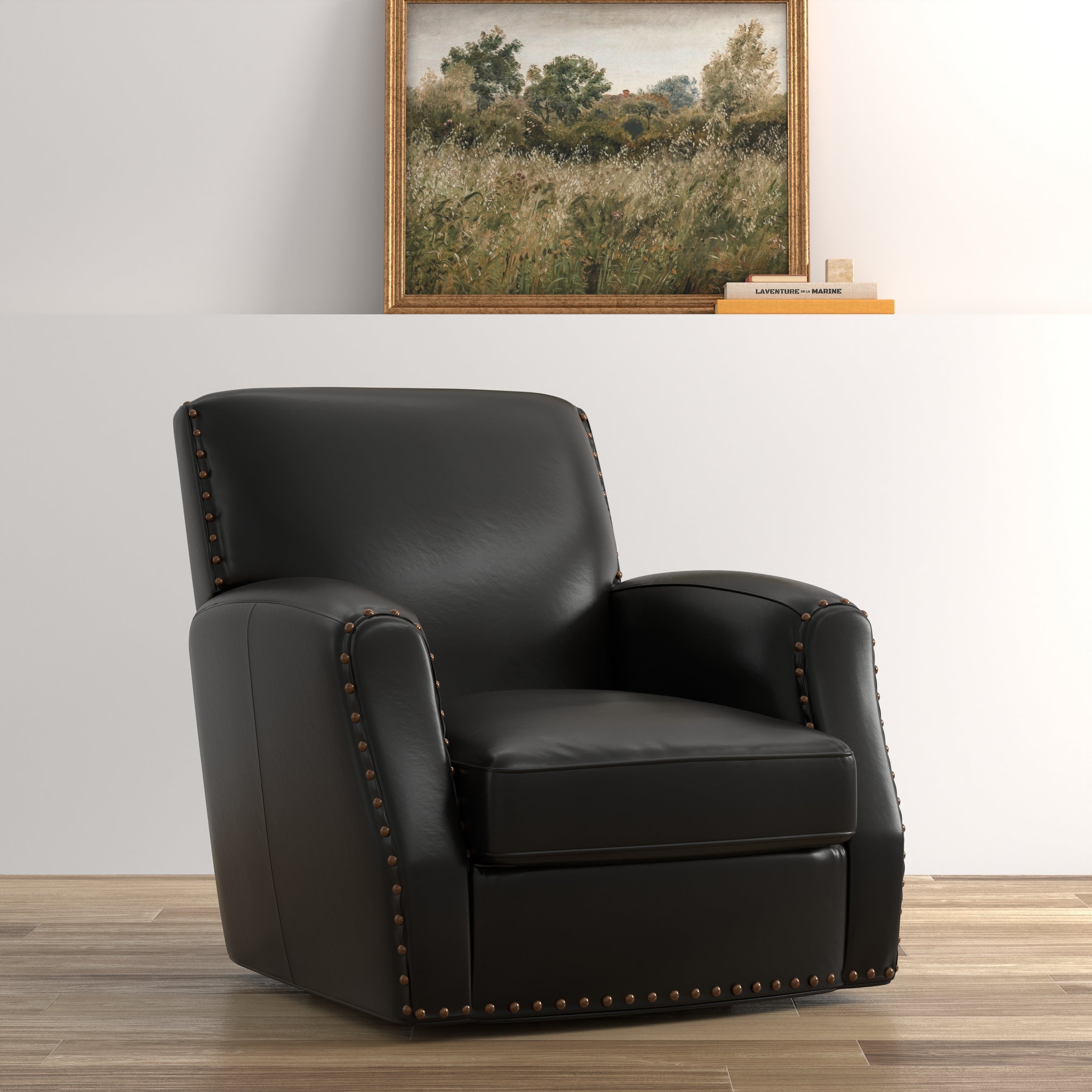 Taft Leather Swivel Chair