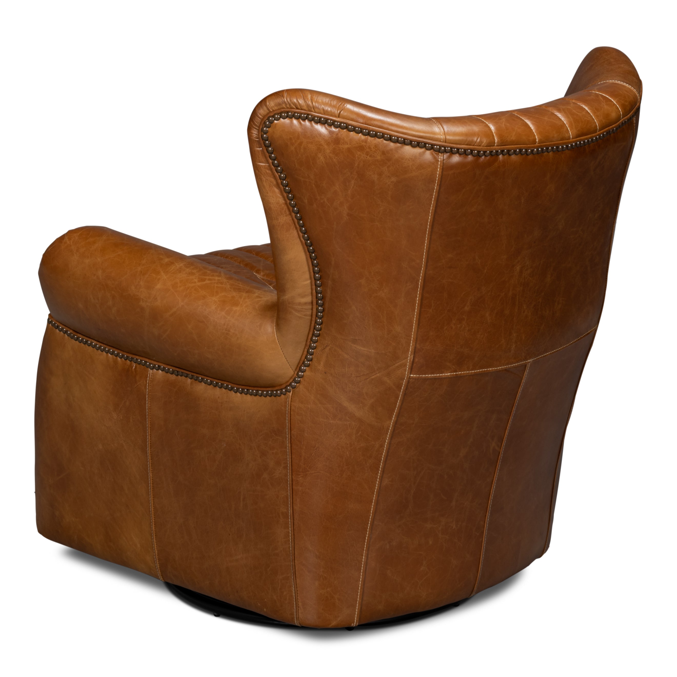 Bugatti Leather Swivel Chair