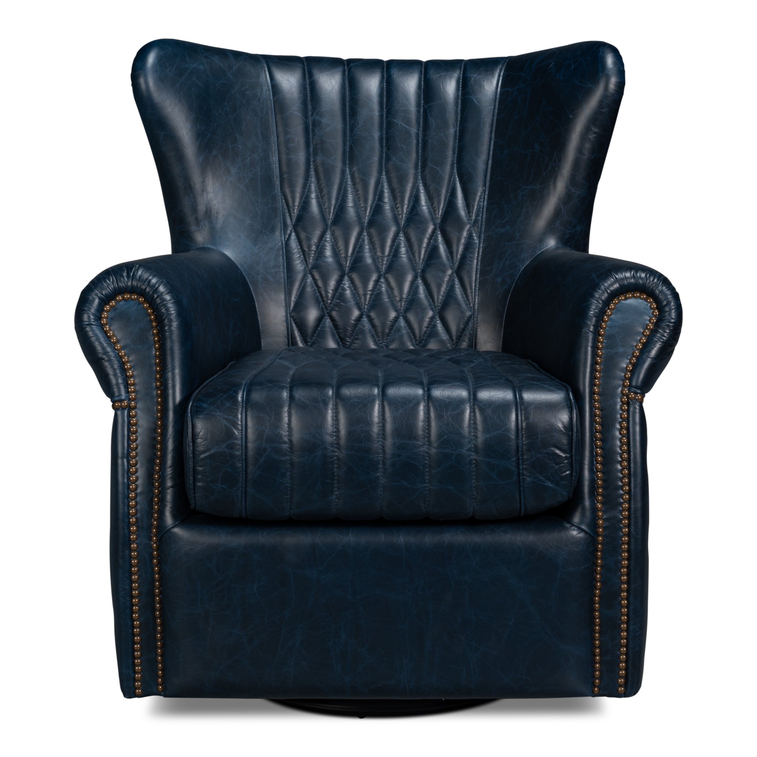 Bugatti Leather Swivel Chair