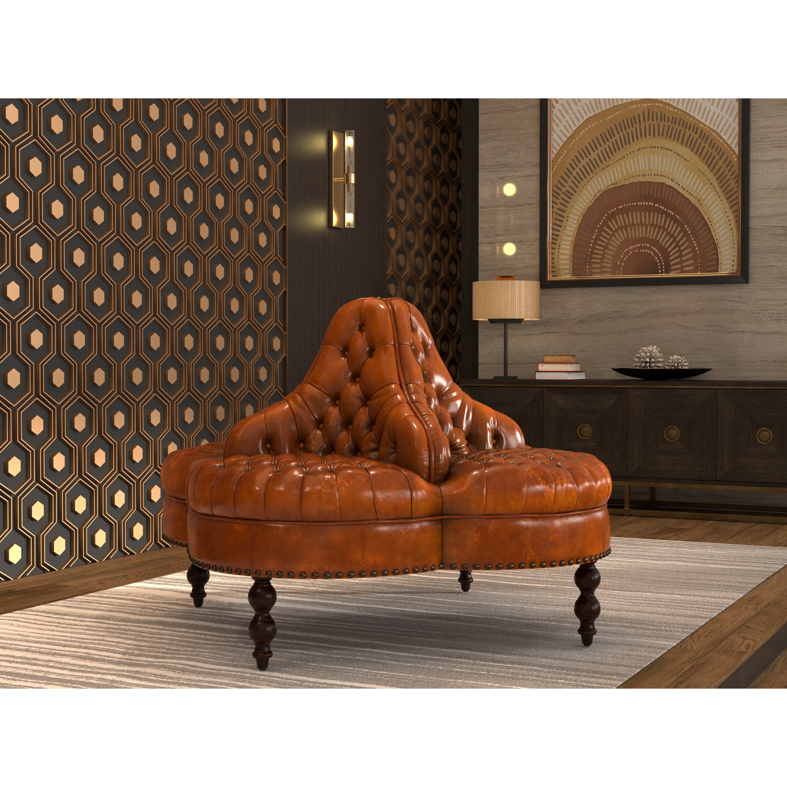 Lobby Sofa - Cuba Brown