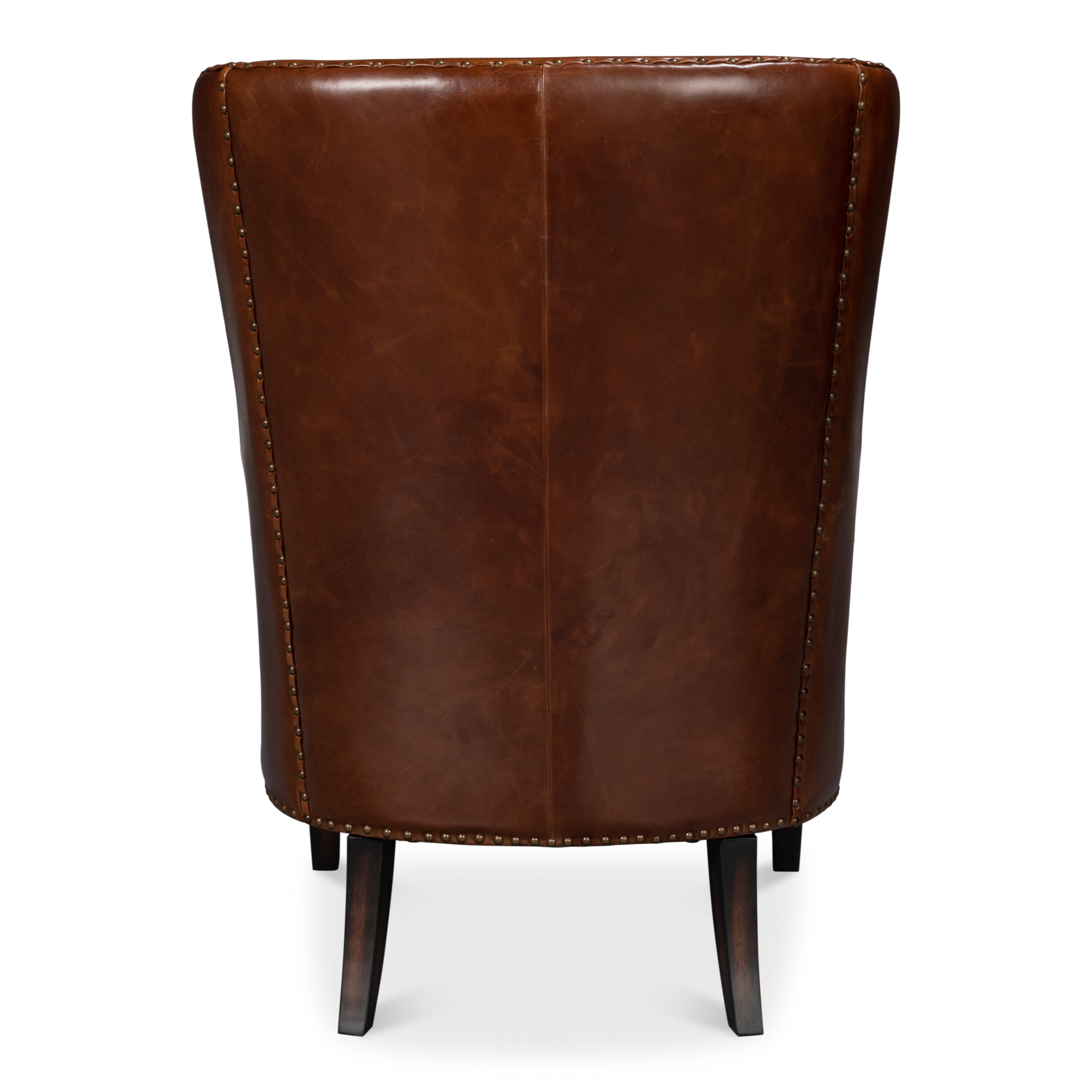 Whitney Distilled Leather Chair - Brown