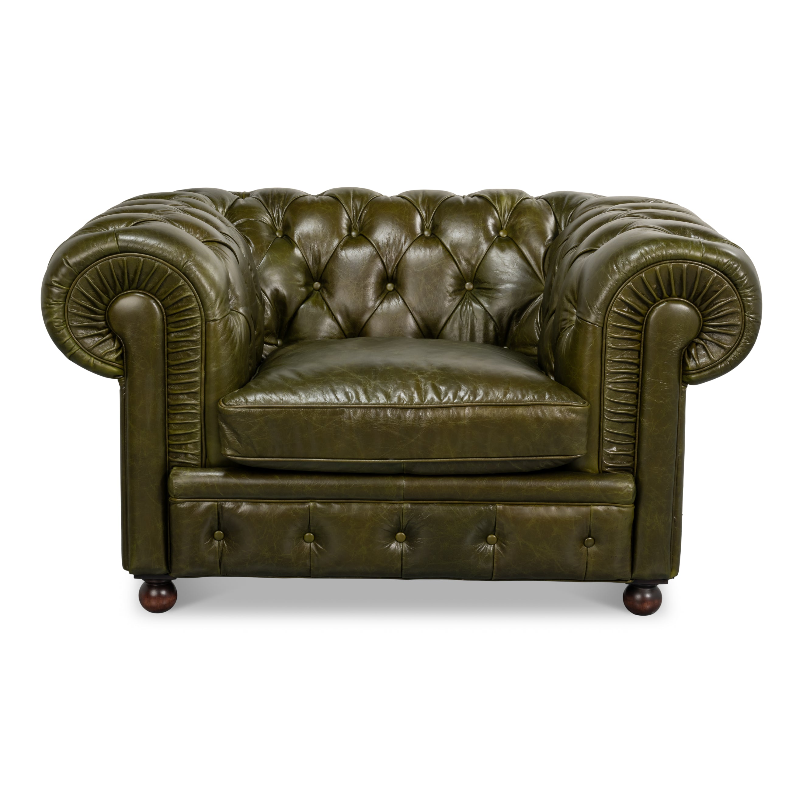 Savile Leather Chair - Green