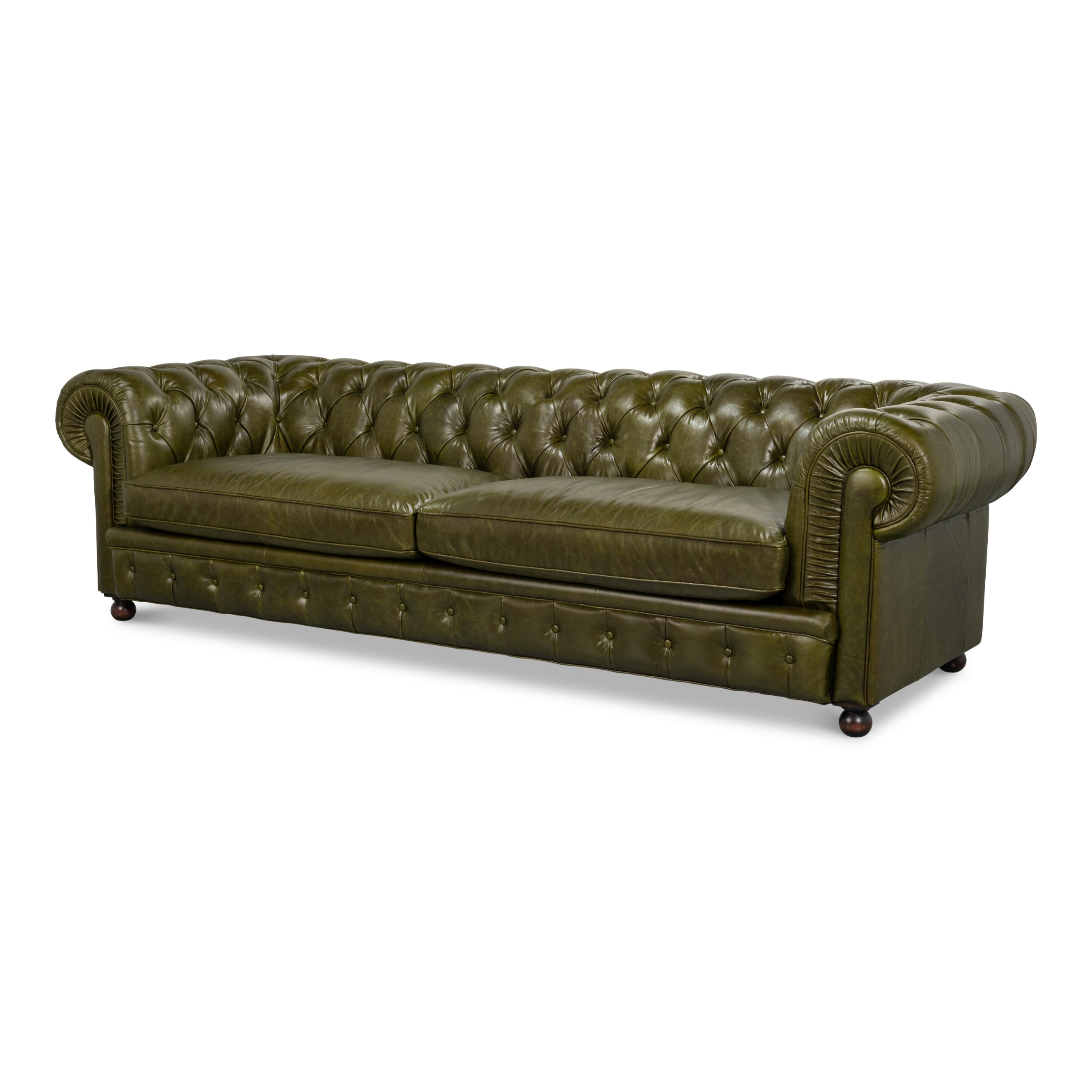 Savile Leather Sofa - Green