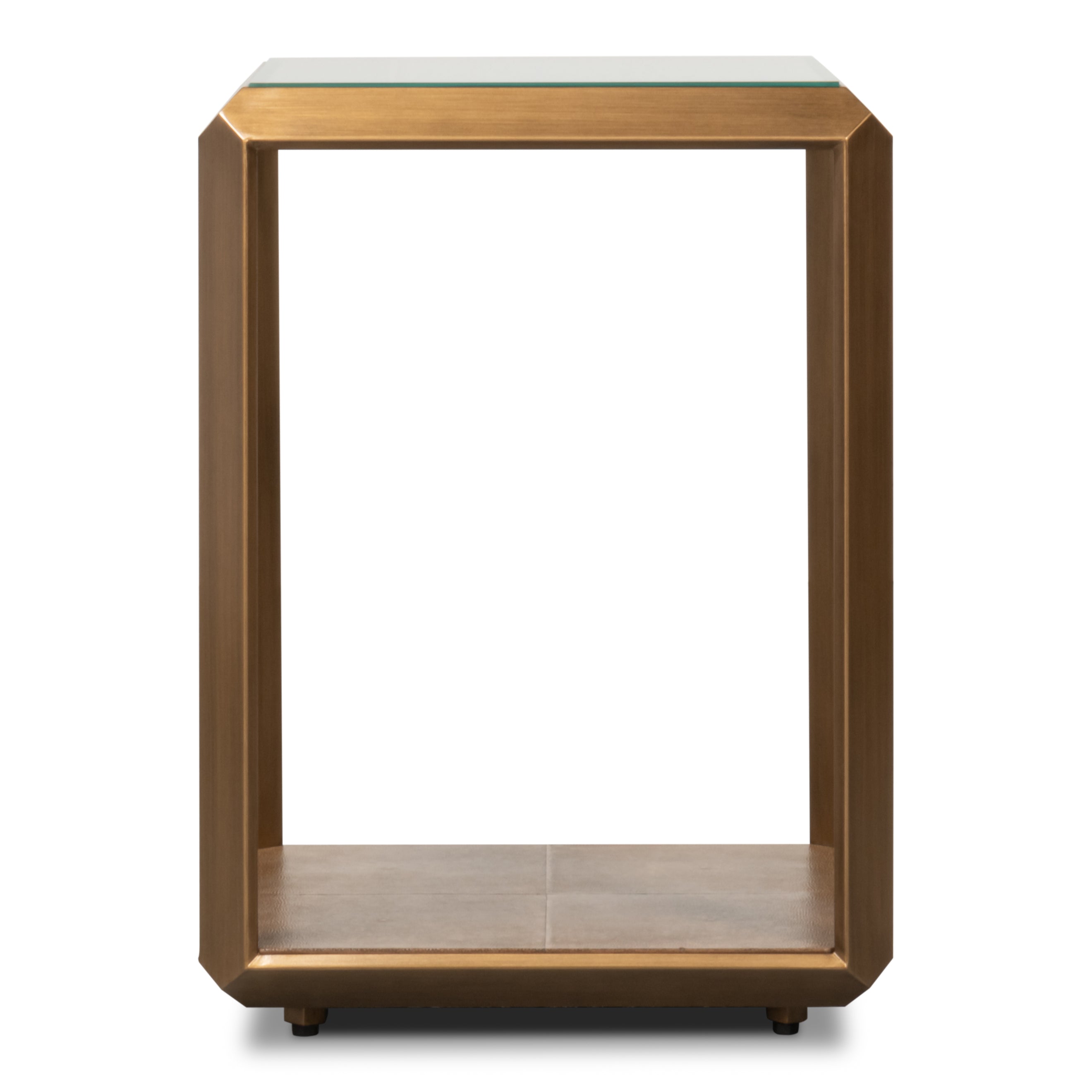 Gilbert Shagreen Side Table - Tawny Brown