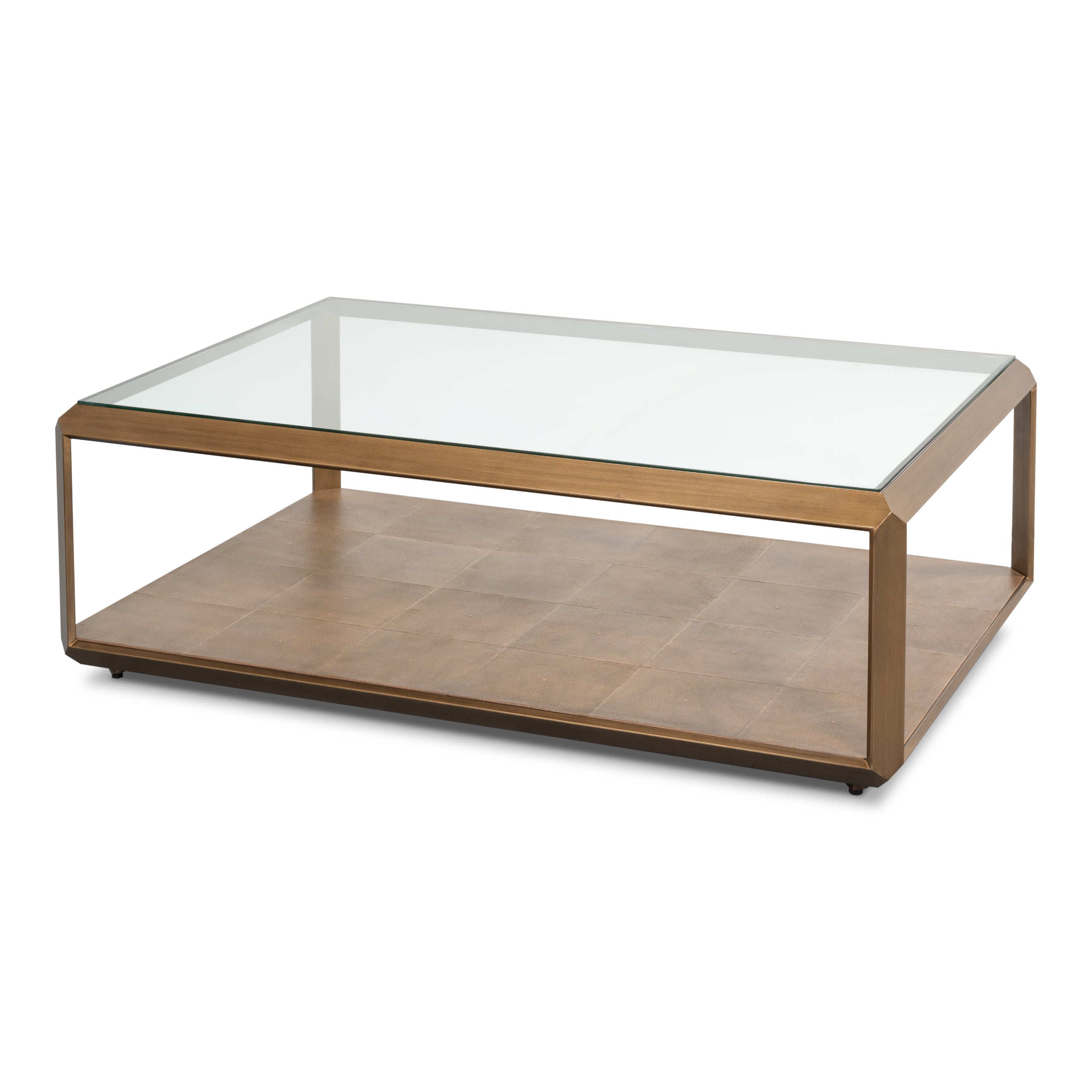 Gilbert Shagreen Cocktail Table - Tawny Brown
