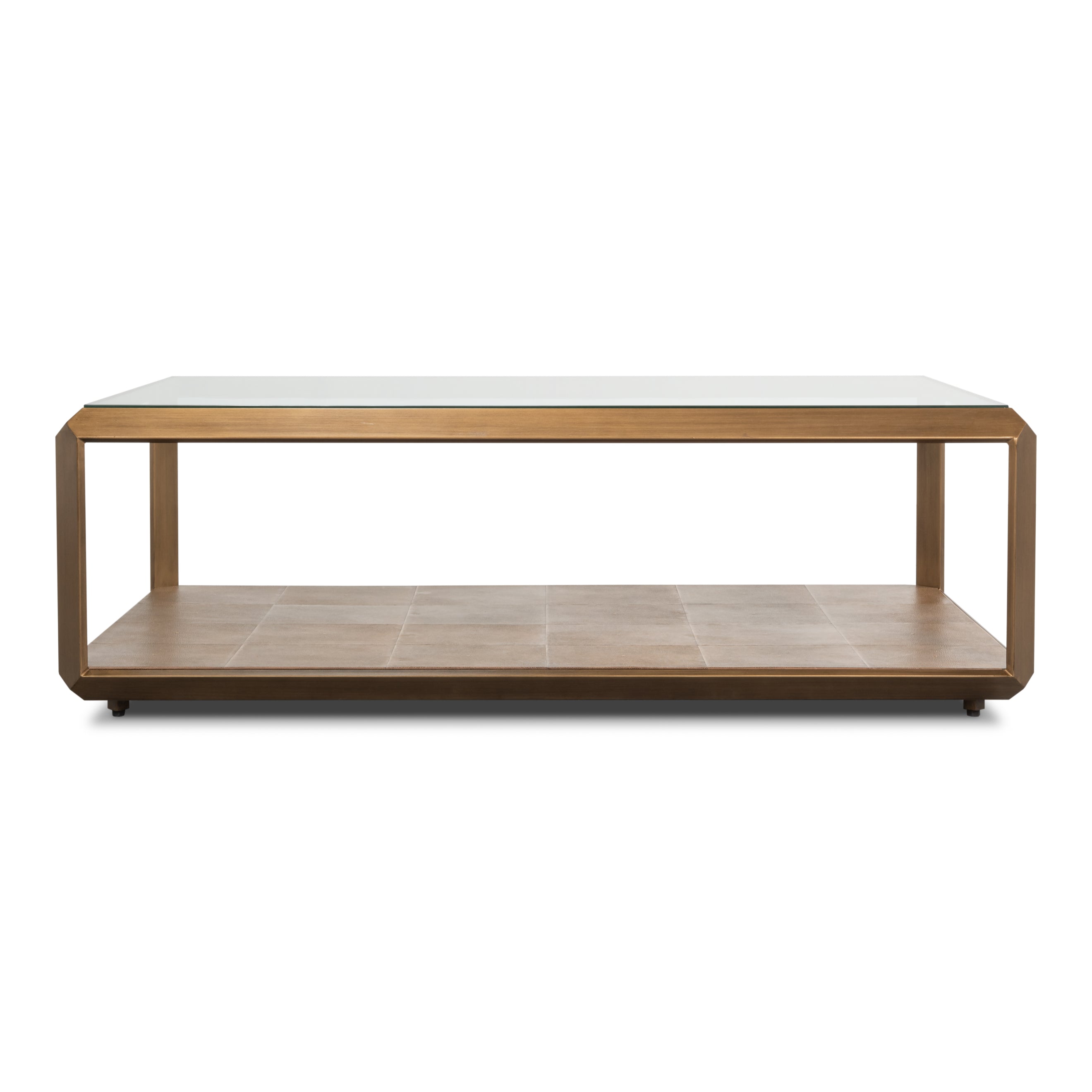 Gilbert Shagreen Cocktail Table - Tawny Brown