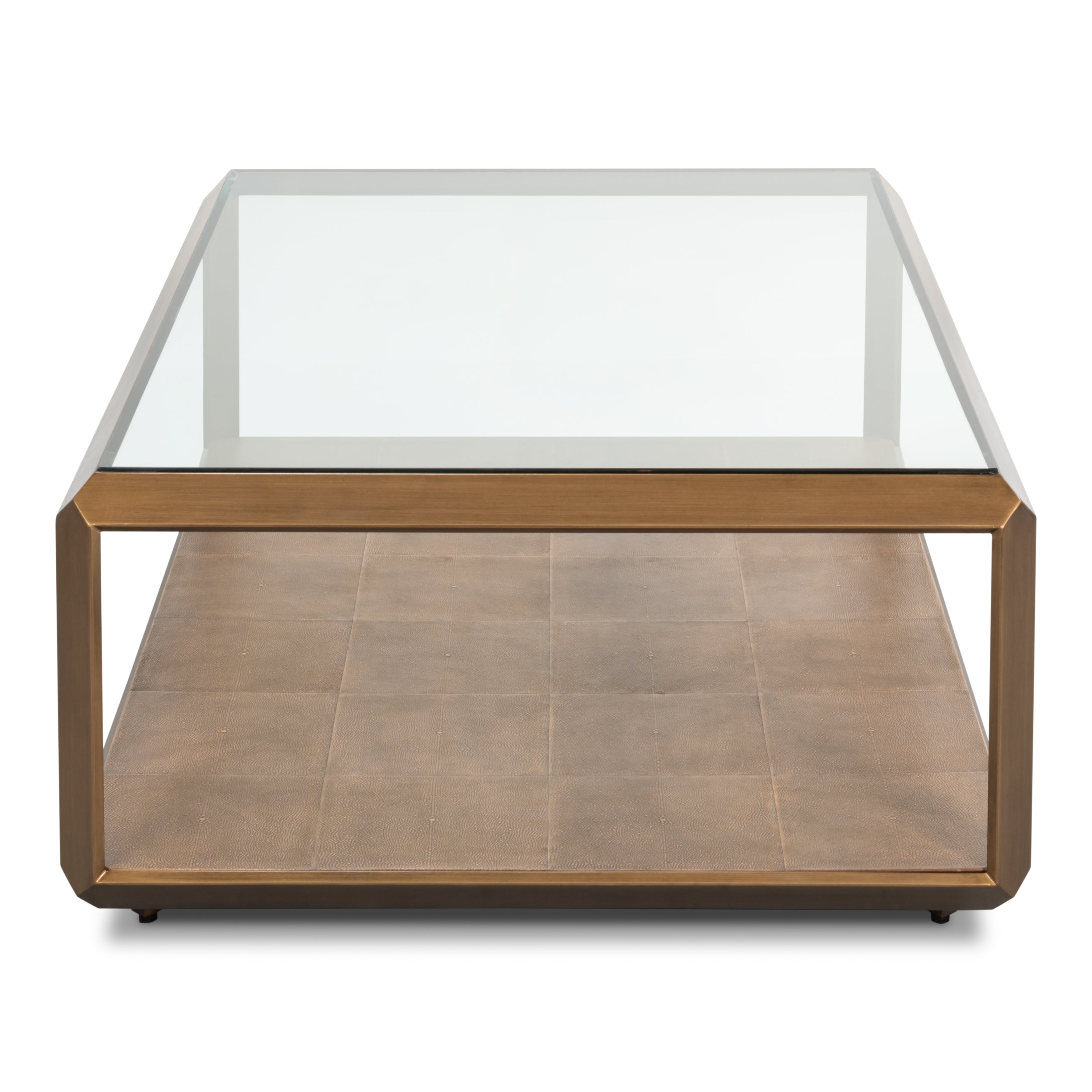 Gilbert Shagreen Cocktail Table - Tawny Brown